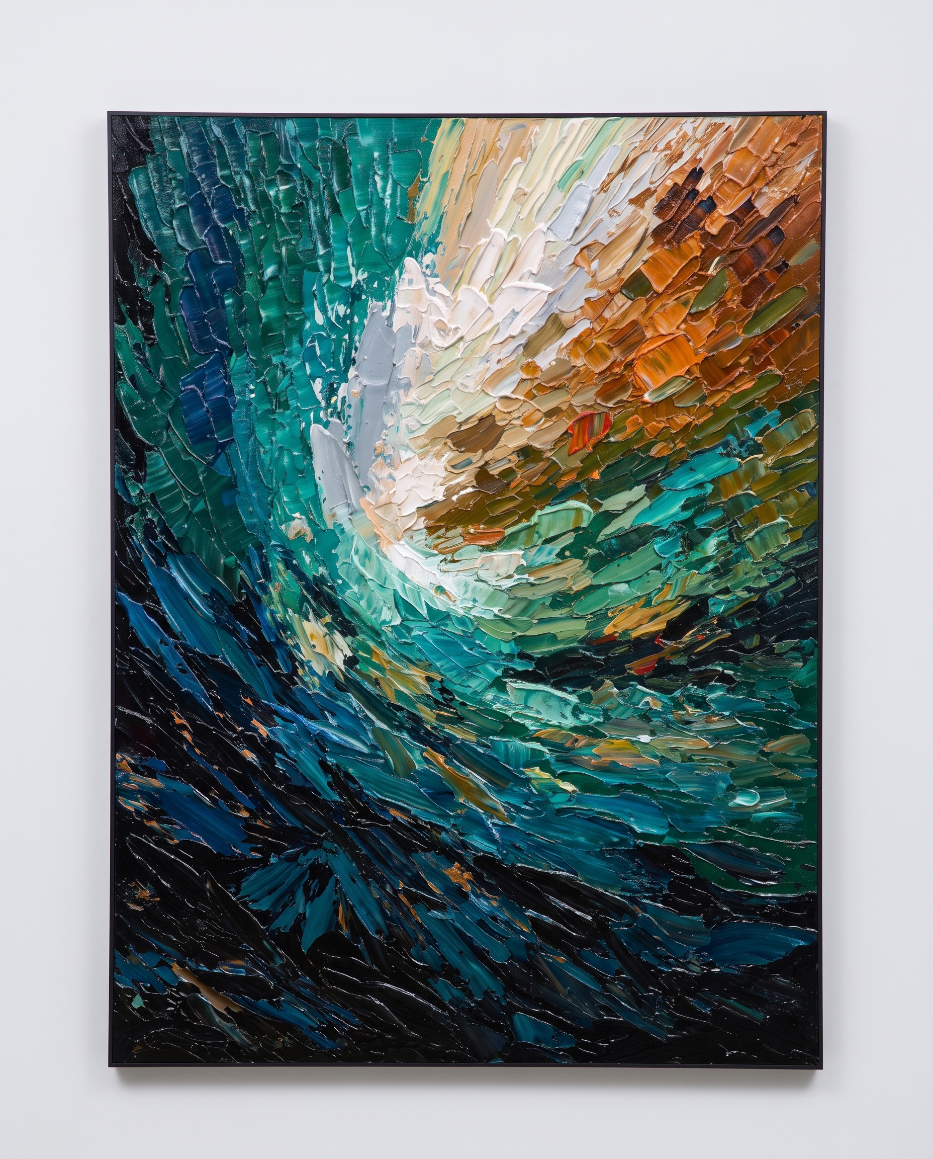 Abyssal Wake Impasto Abstract Wallart