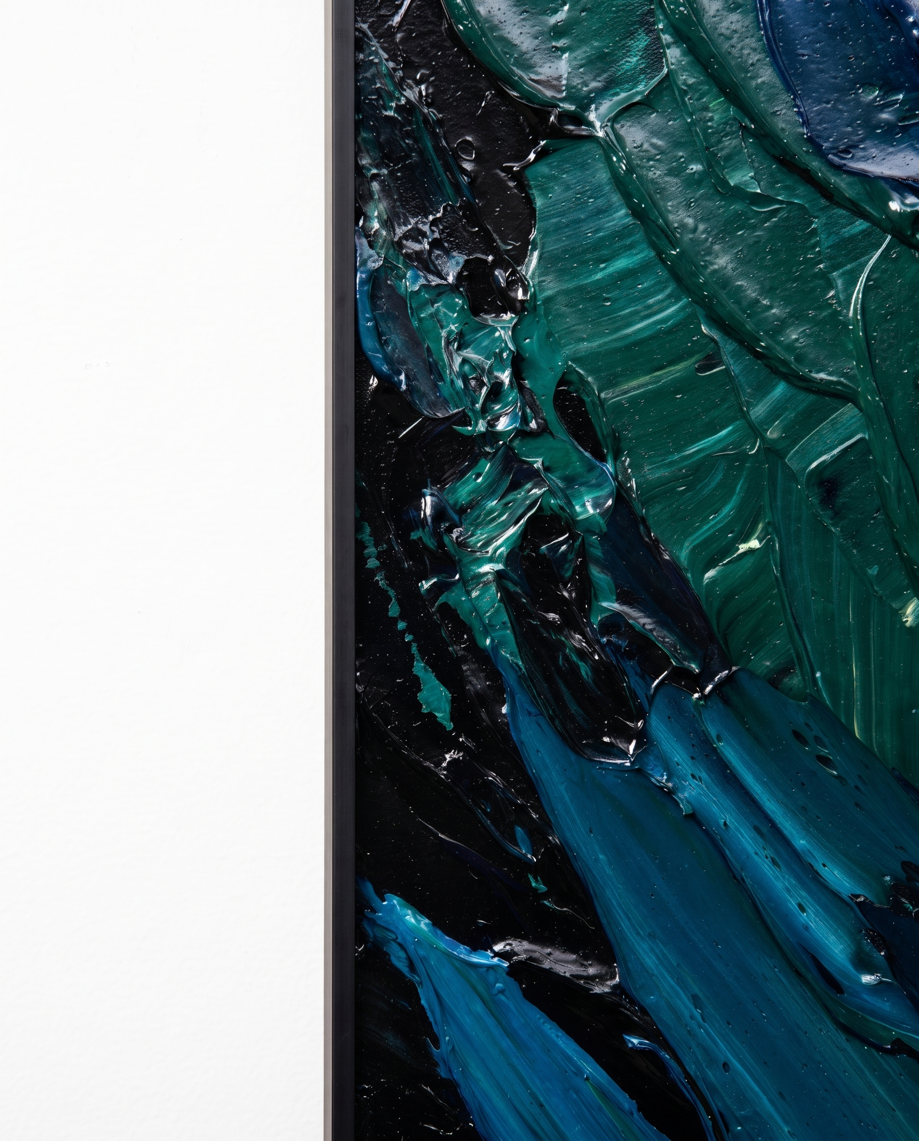 Abyssal Wake Impasto Abstract Wallart
