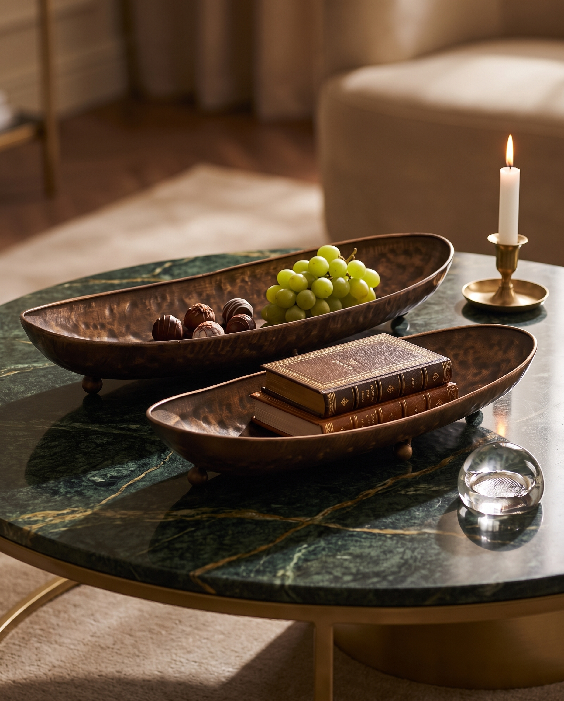Aureate Nesting Antique Trays Set