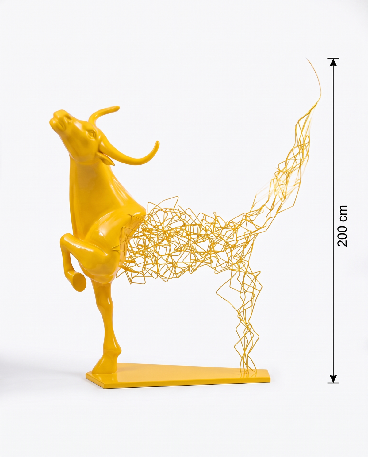 Aurelian Bull Large Sculpture - Yellow