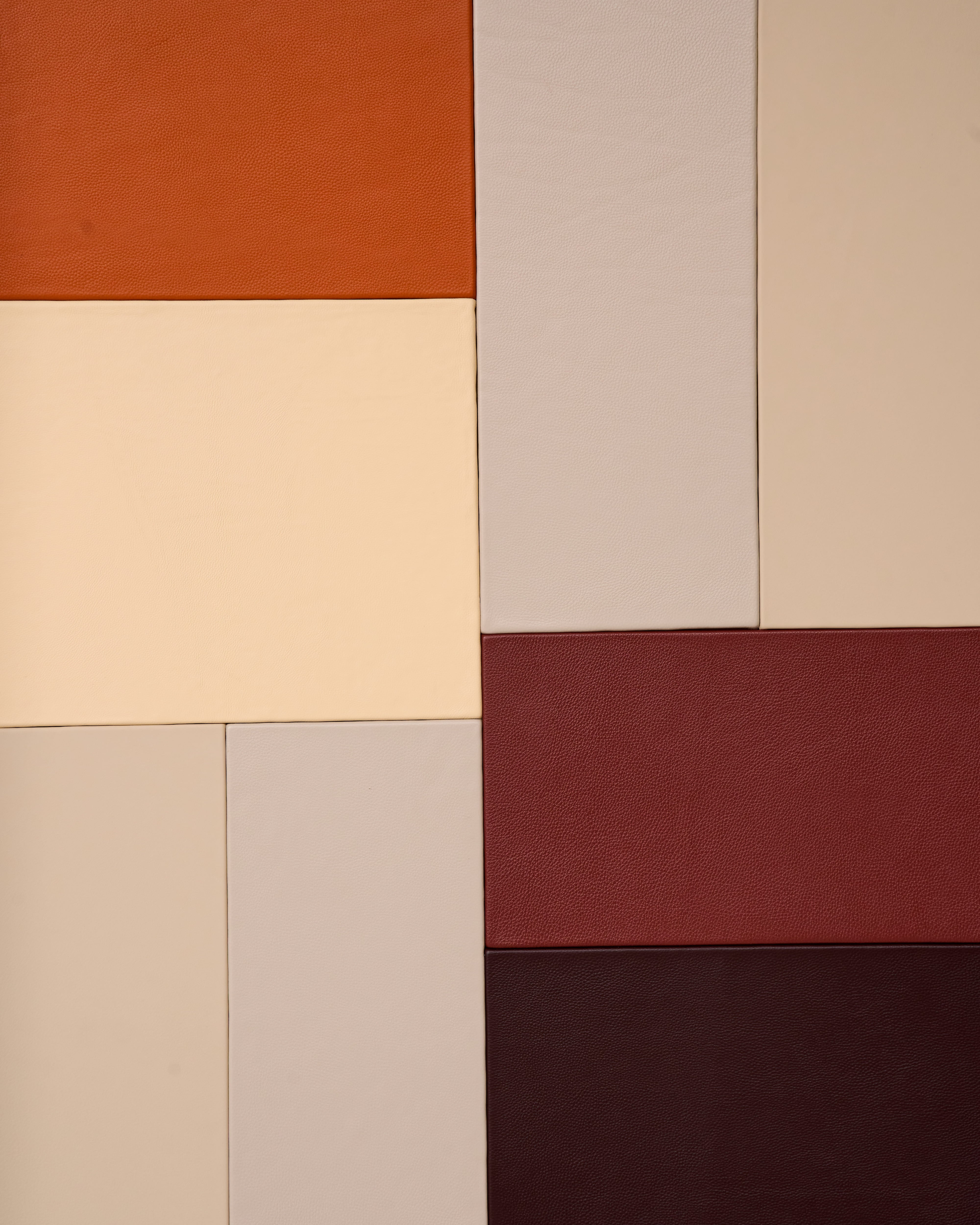 Autumn Grid - Modern Luxury Leather Wallart