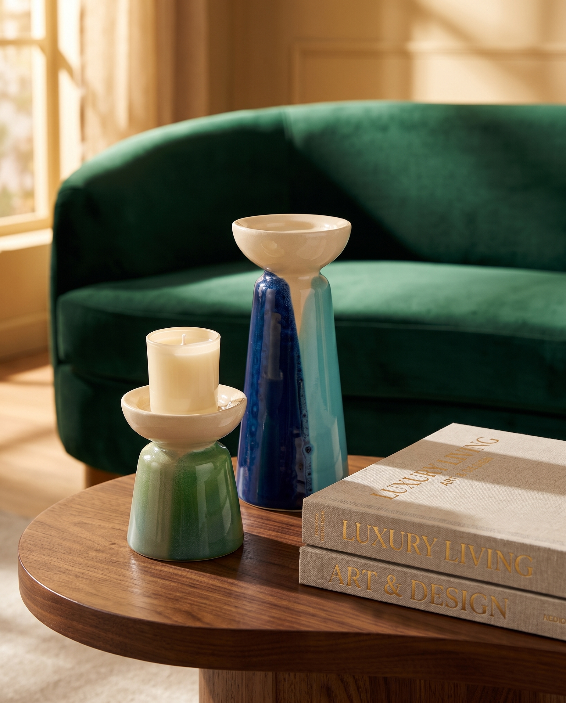 Bisque & Glaze Candle Holders