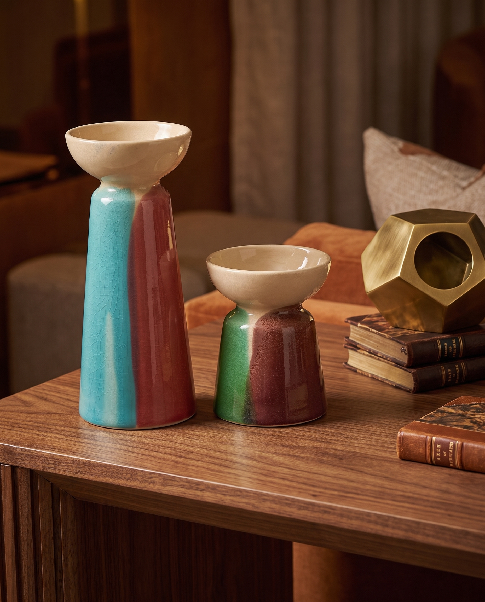 Bisque & Glaze Candle Holders