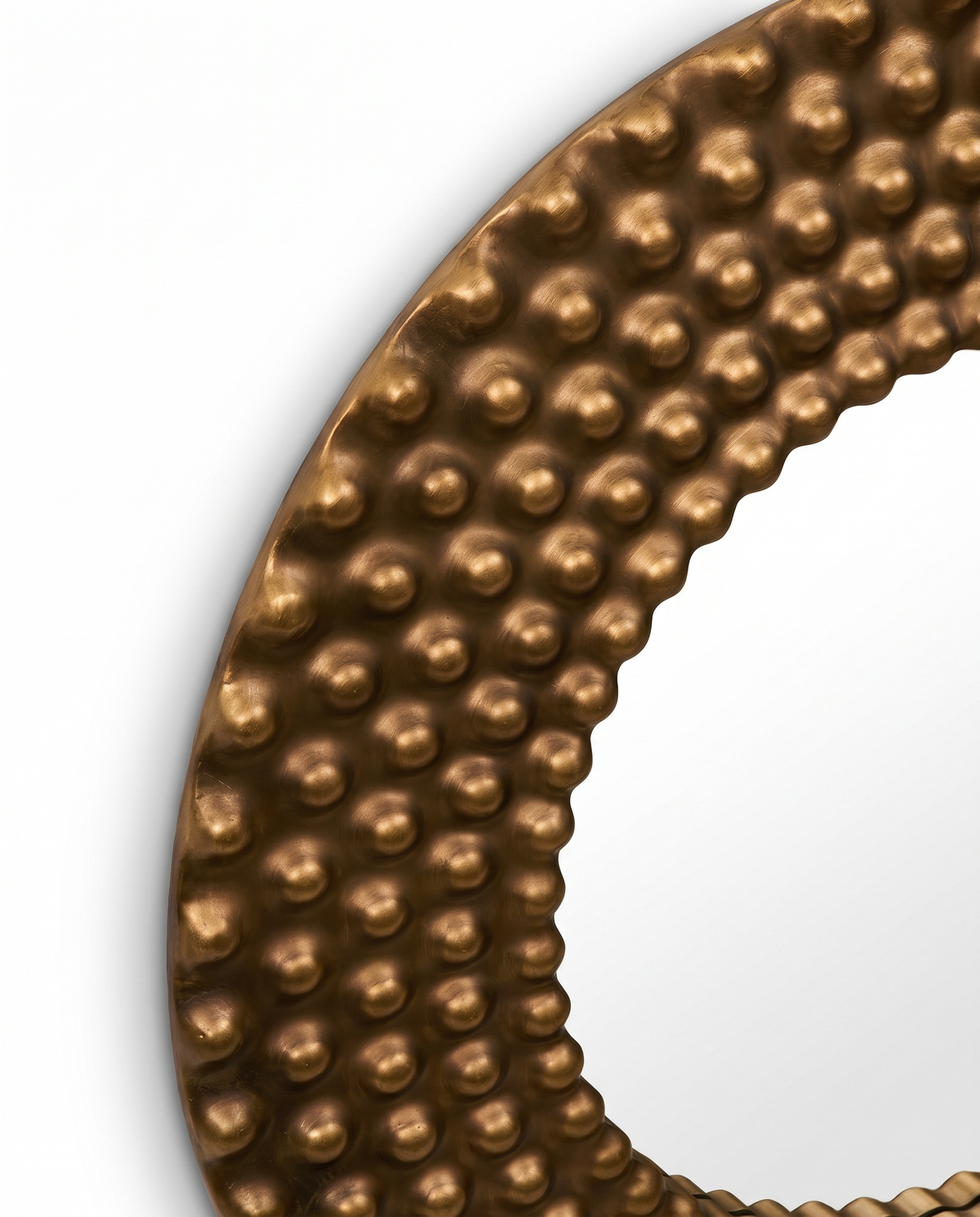 Bobble Accent Round Mirror