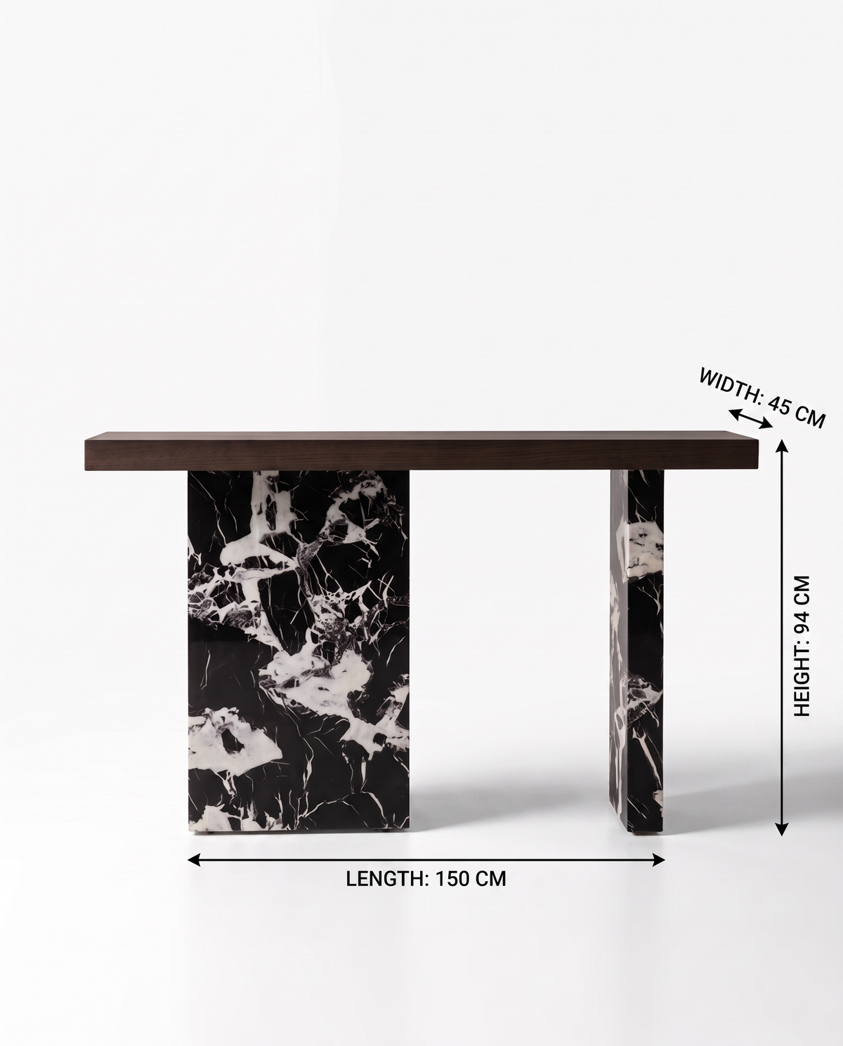 Breccia Noir Marble Console