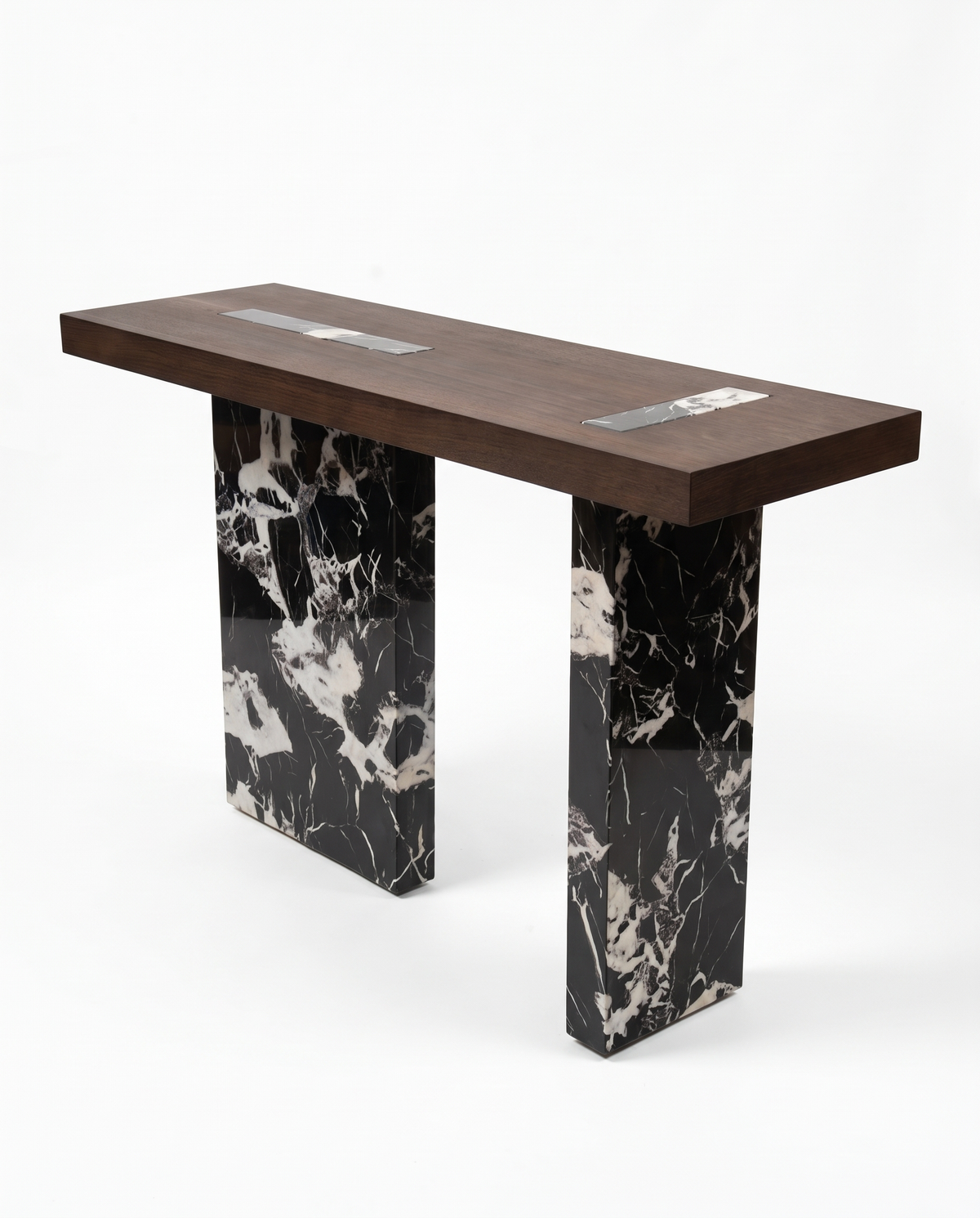 Breccia Noir Marble Console