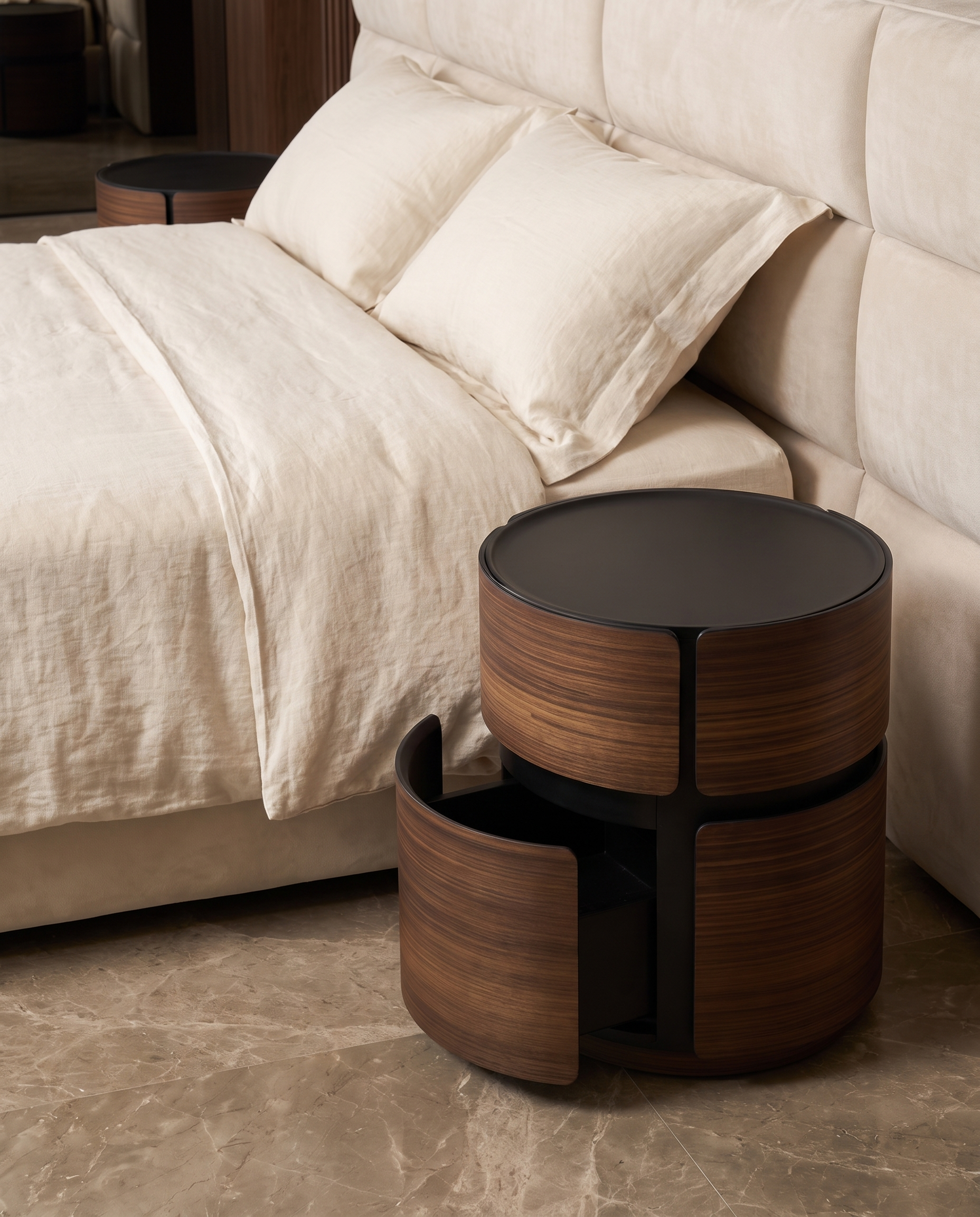 Canaletto Nightstand Bedside Table(Set of 2)