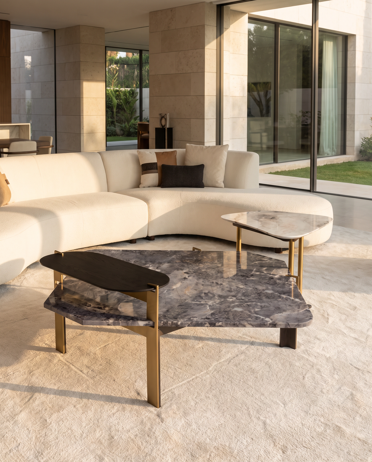 Carrara Grid Nesting Coffee Table