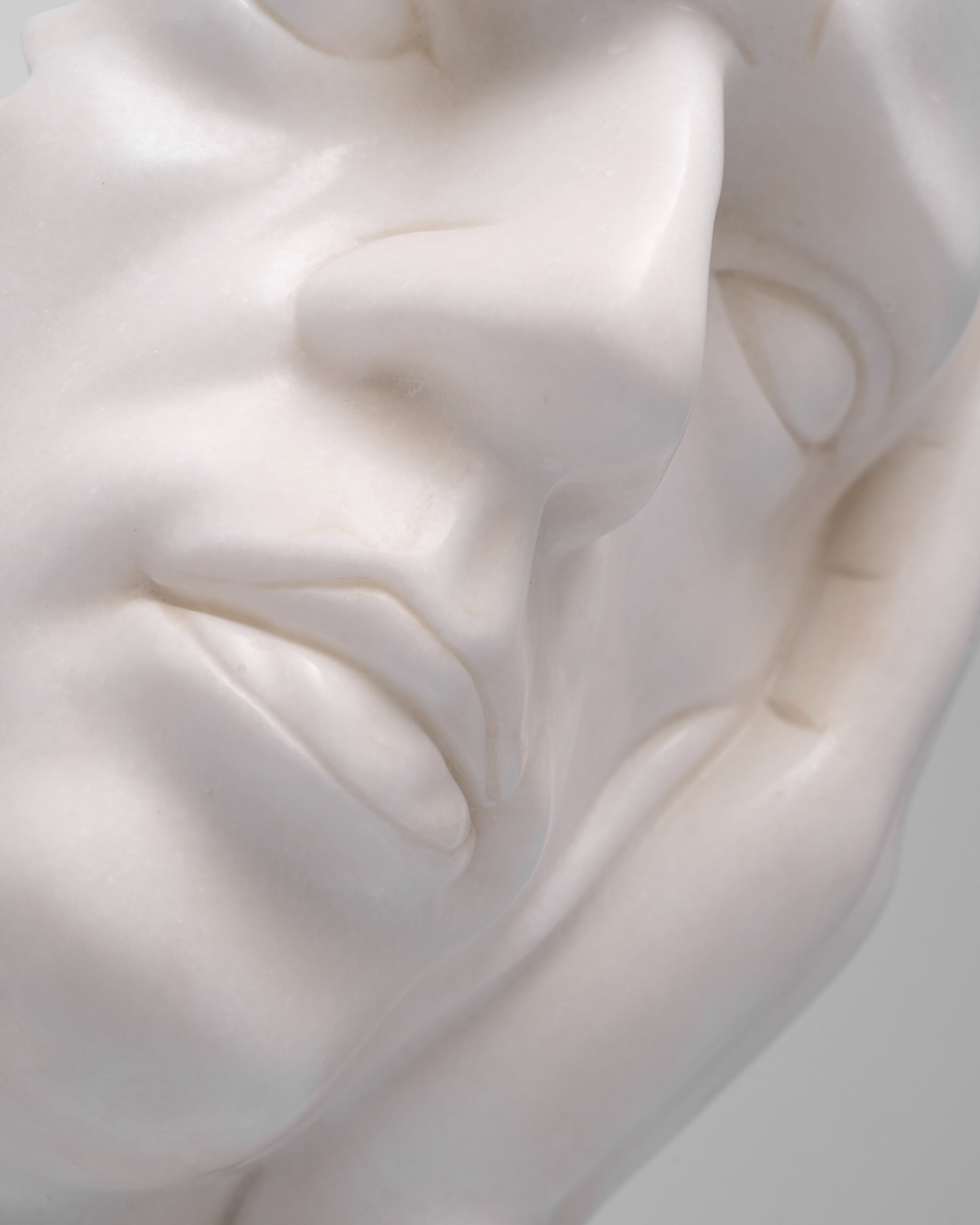 Close-up of white fabric with folds