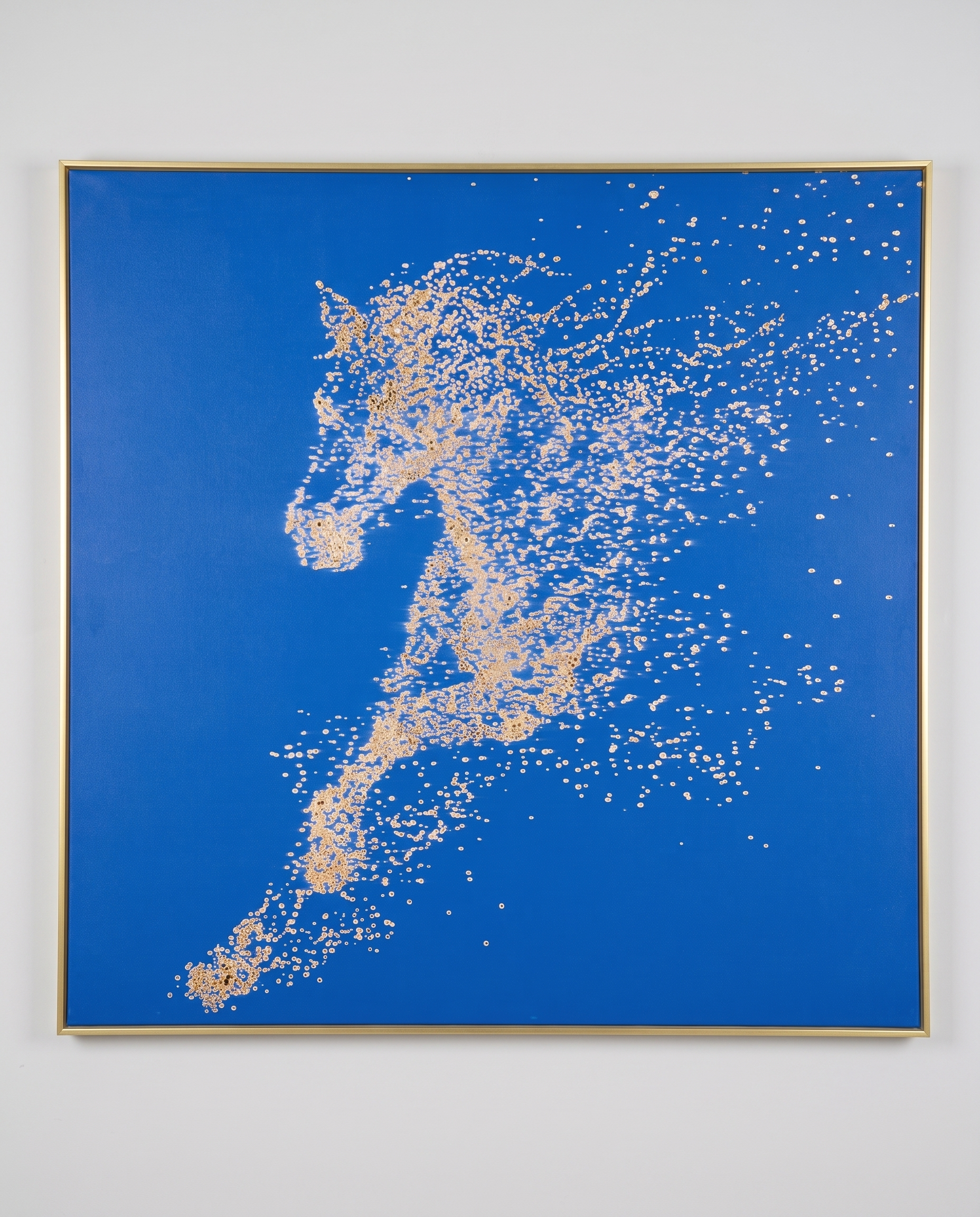 Cosmic Canter- Golden Horse Luxury Leather Wallart