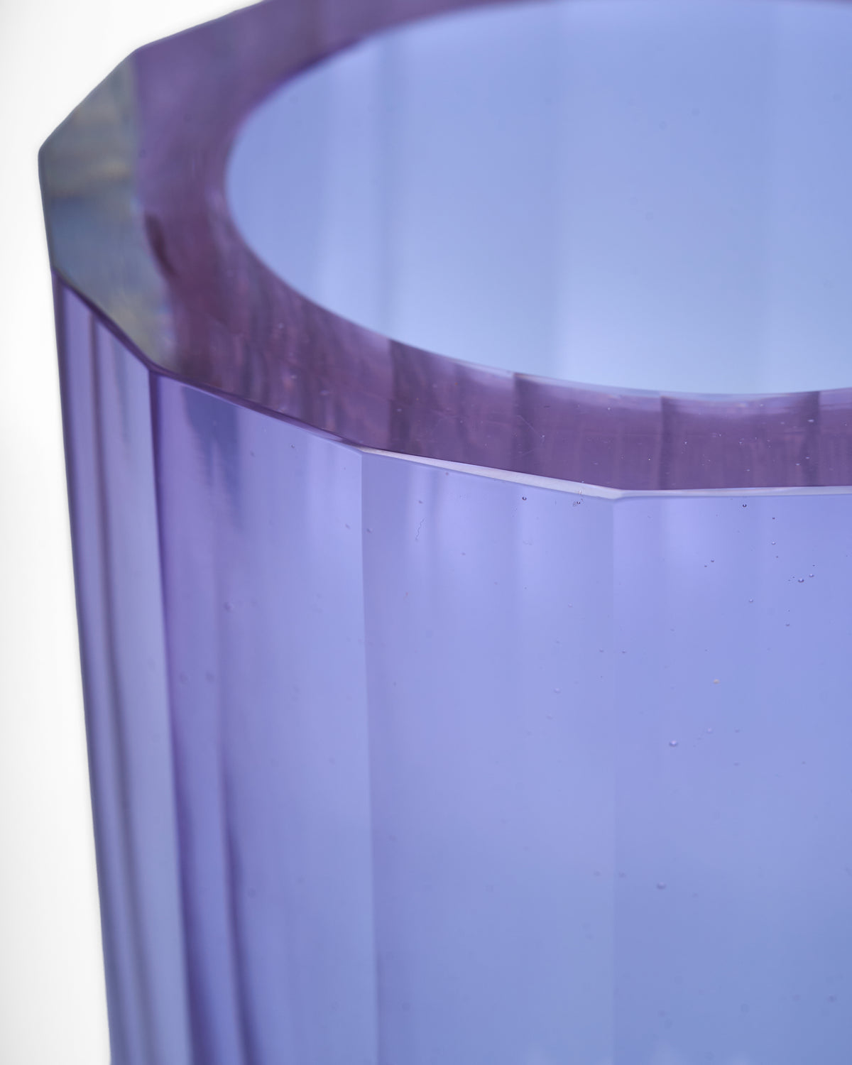 Crystalline Lotus Purple Vase