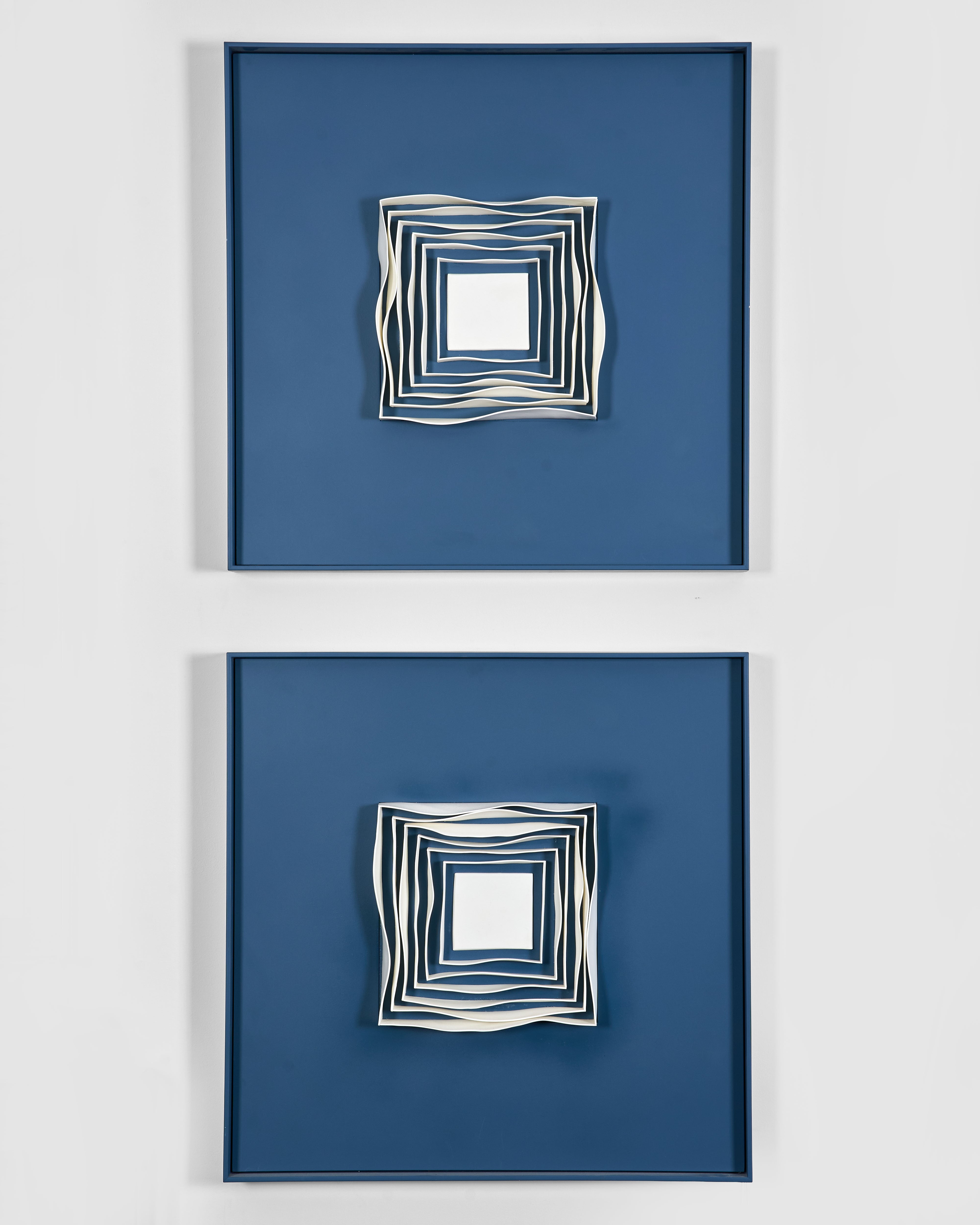 Rego Blue Recta Swirl Wallart