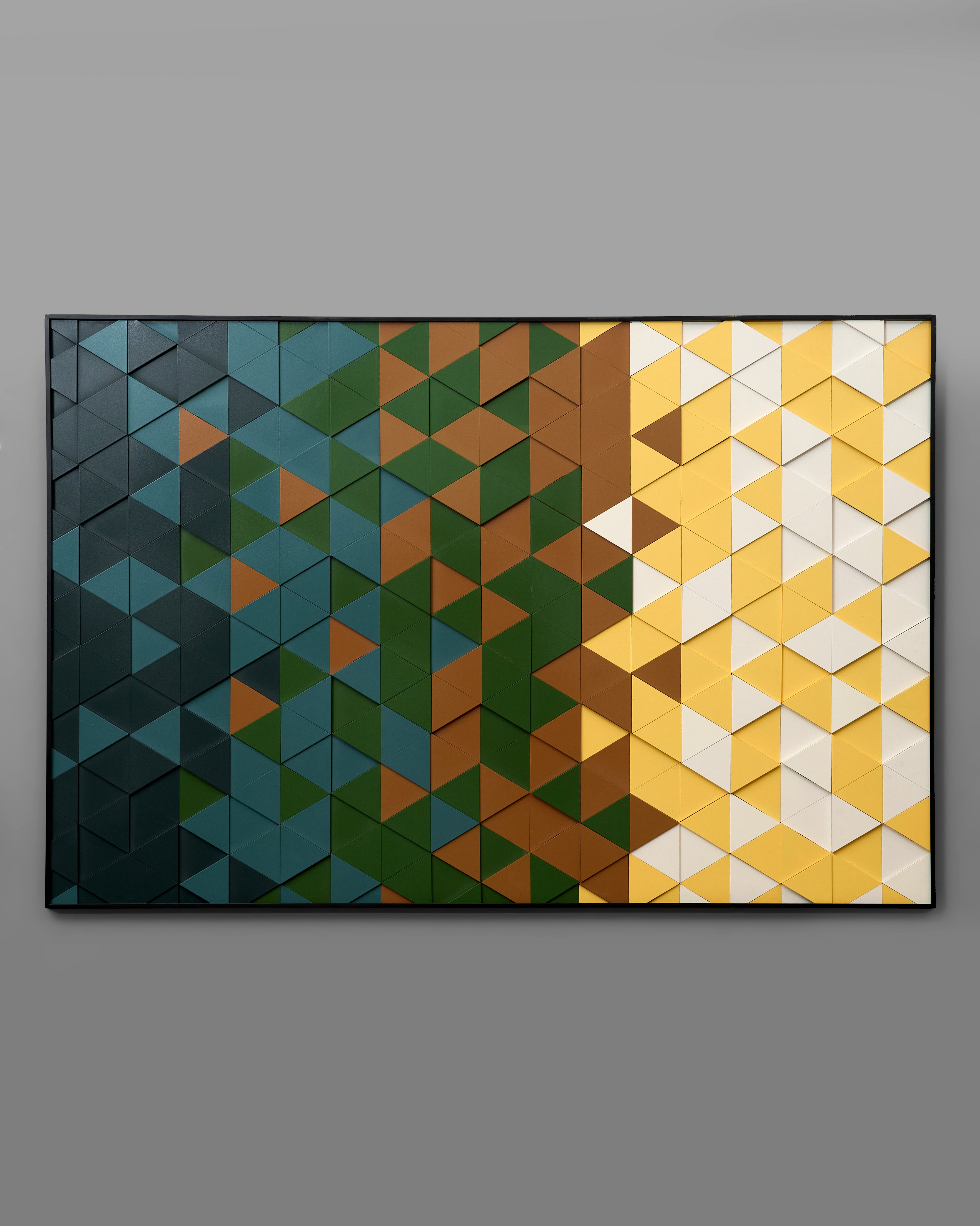 Geo Knitted Leather Wallart