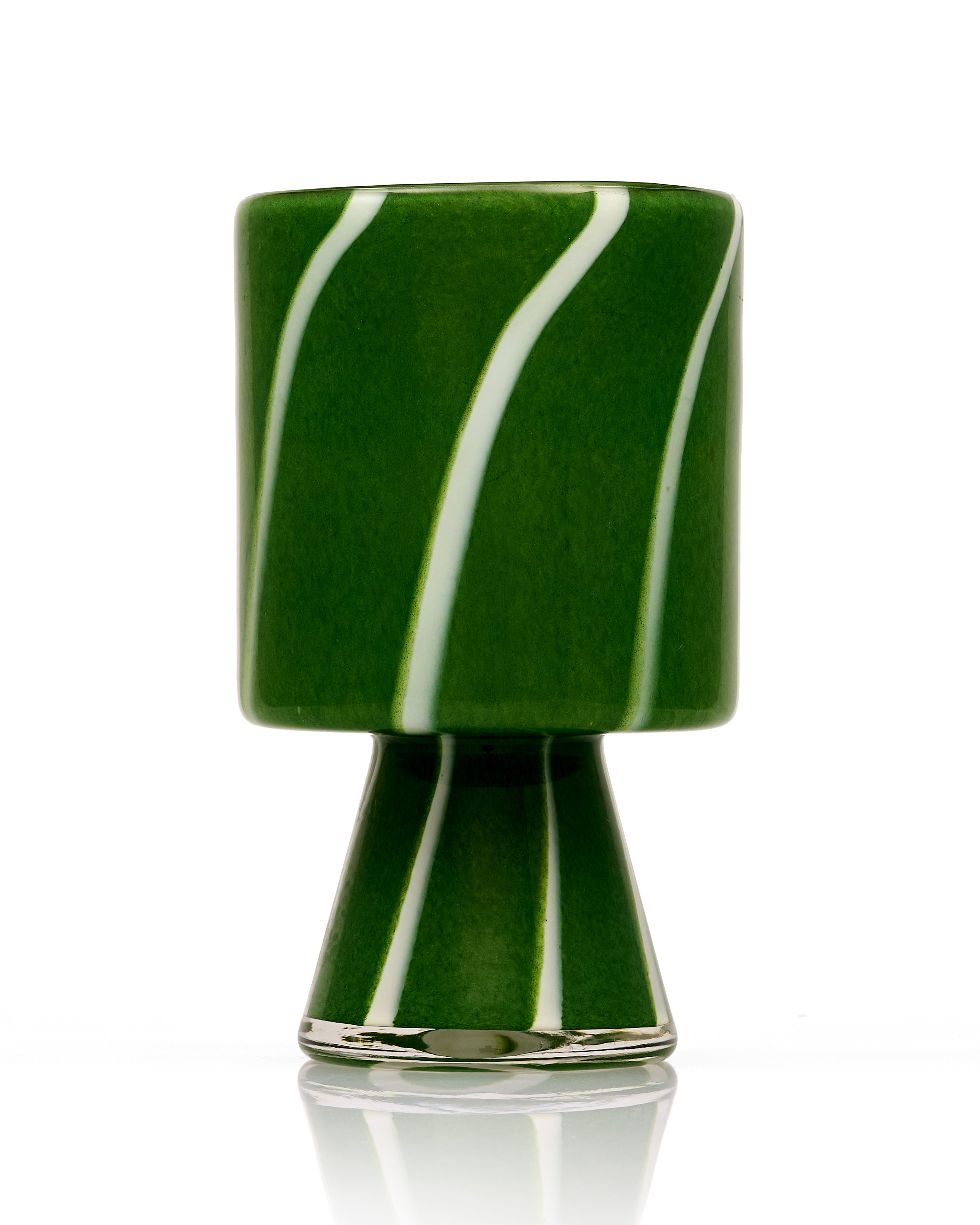 Malachite Palm Green Murano Vase Medium