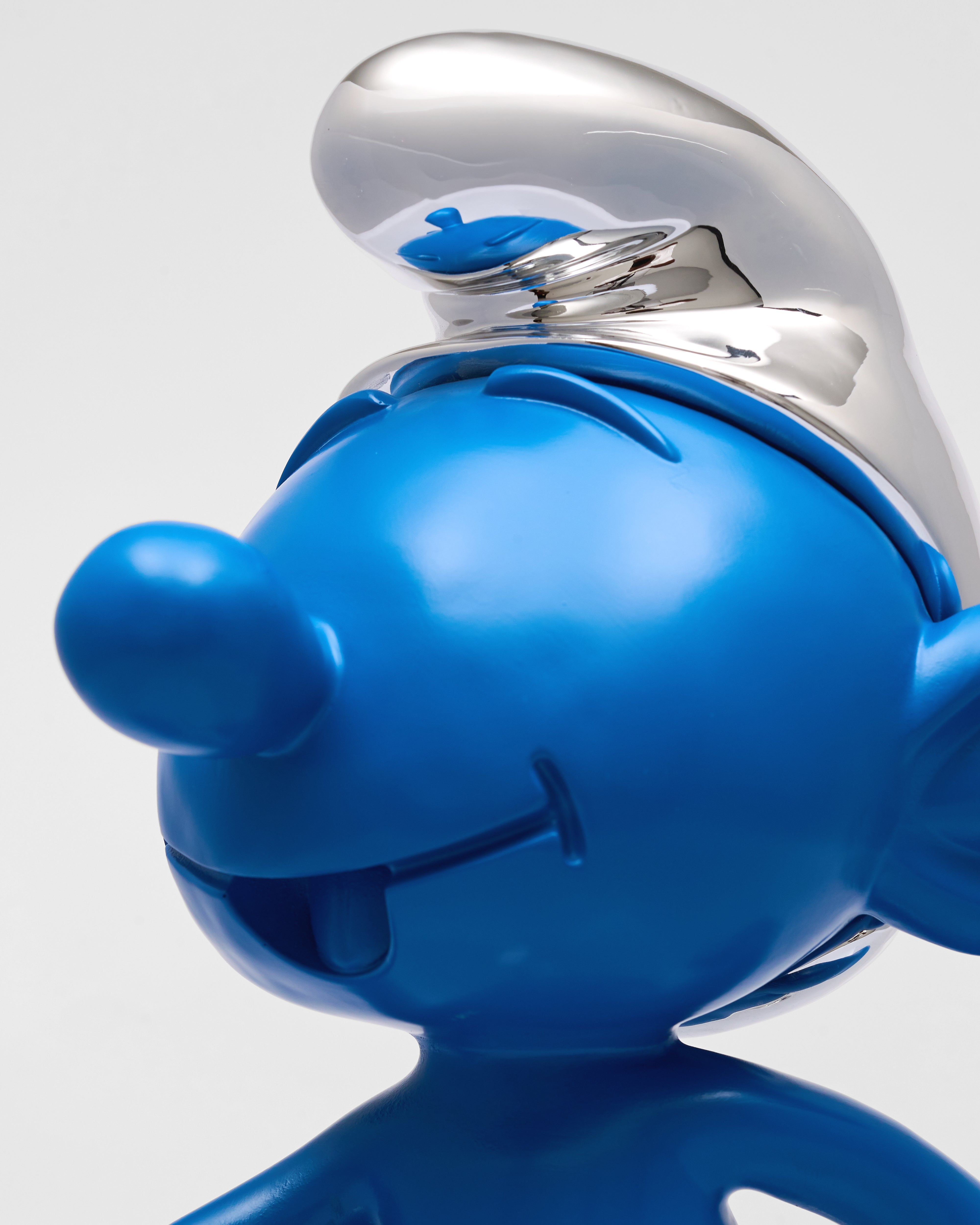 Smirf Character Resin Figurine - Blue & Silver