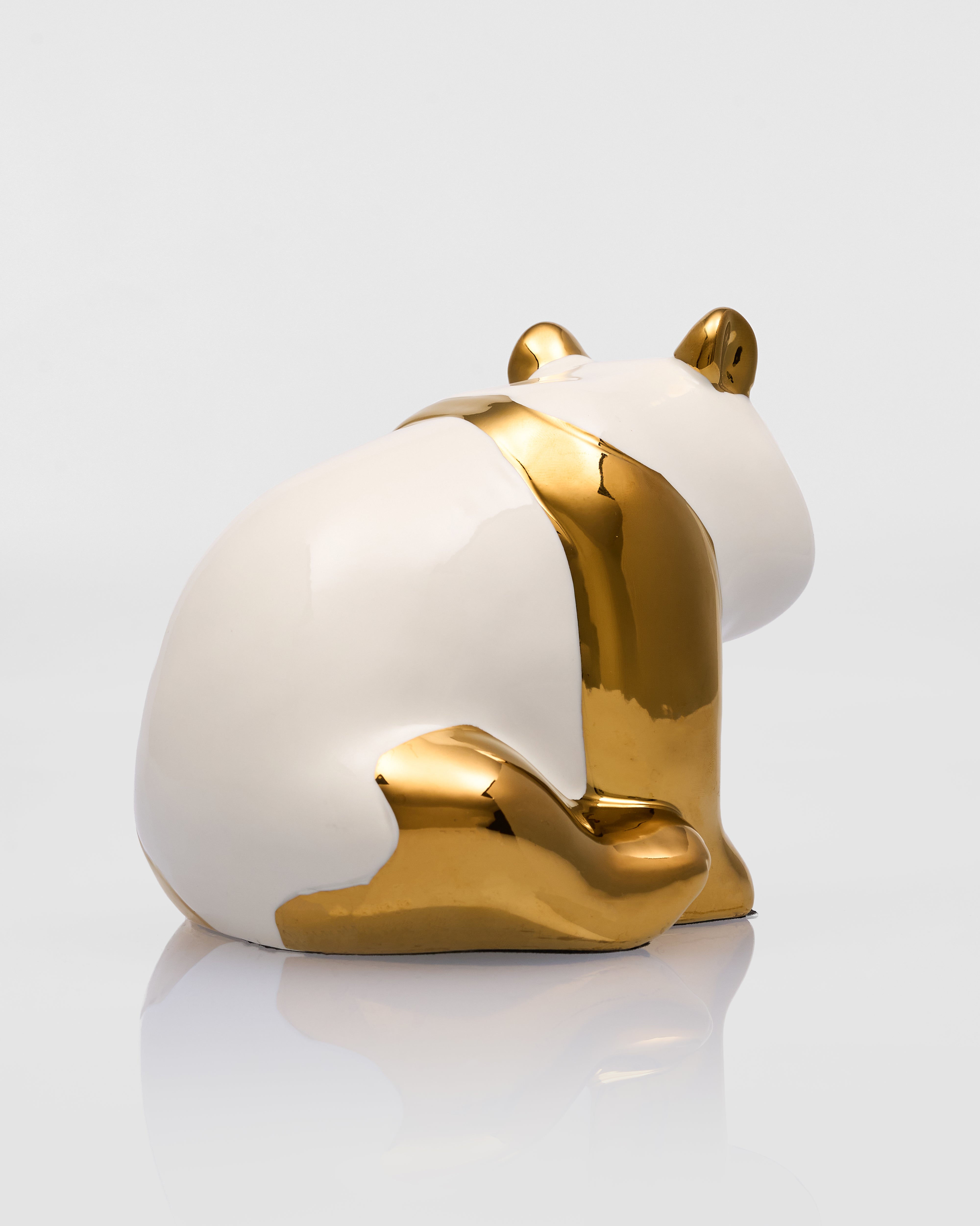 Lunara Ceramic Lazy Golden Panda Figurine