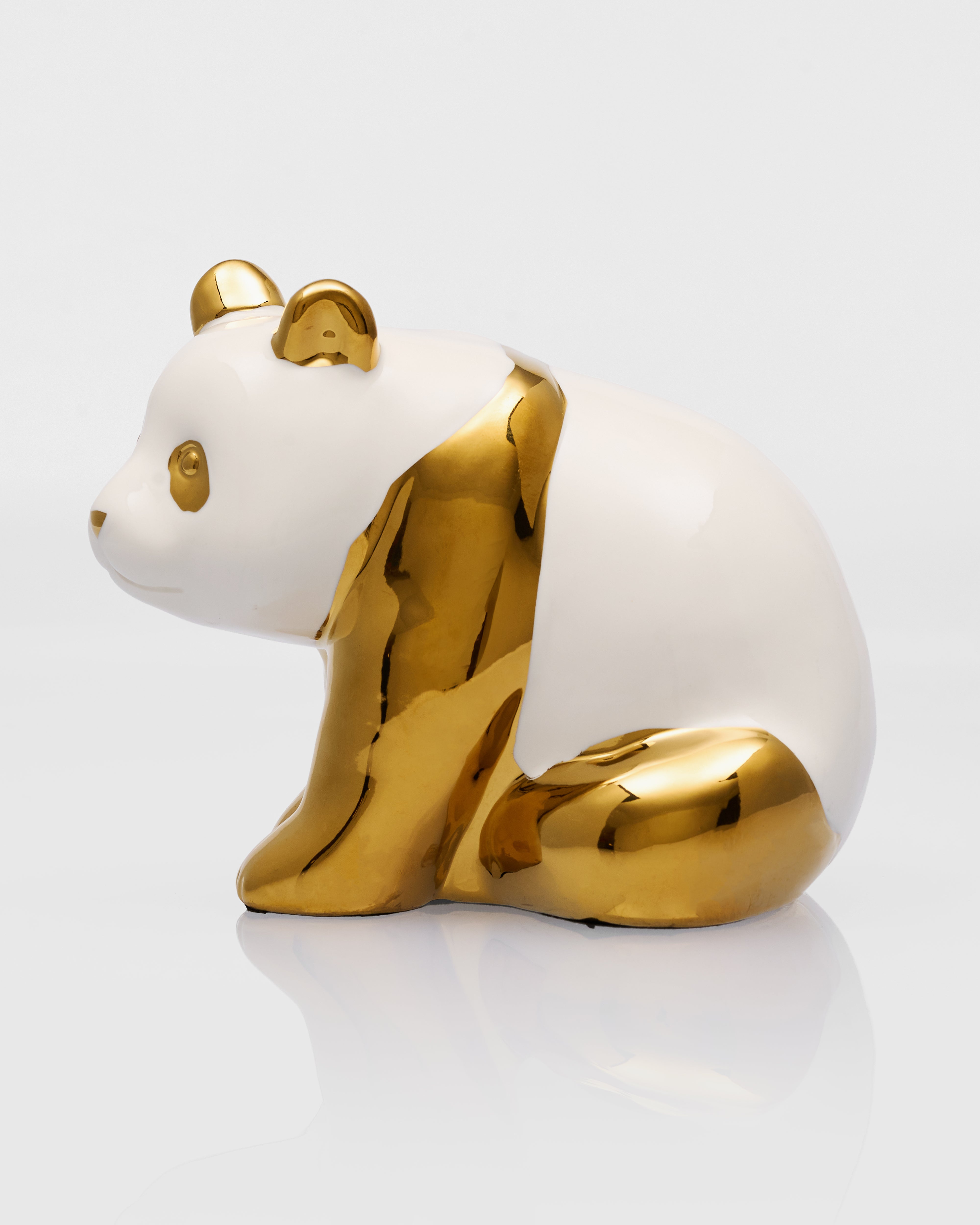 Lunara Ceramic Lazy Golden Panda Figurine