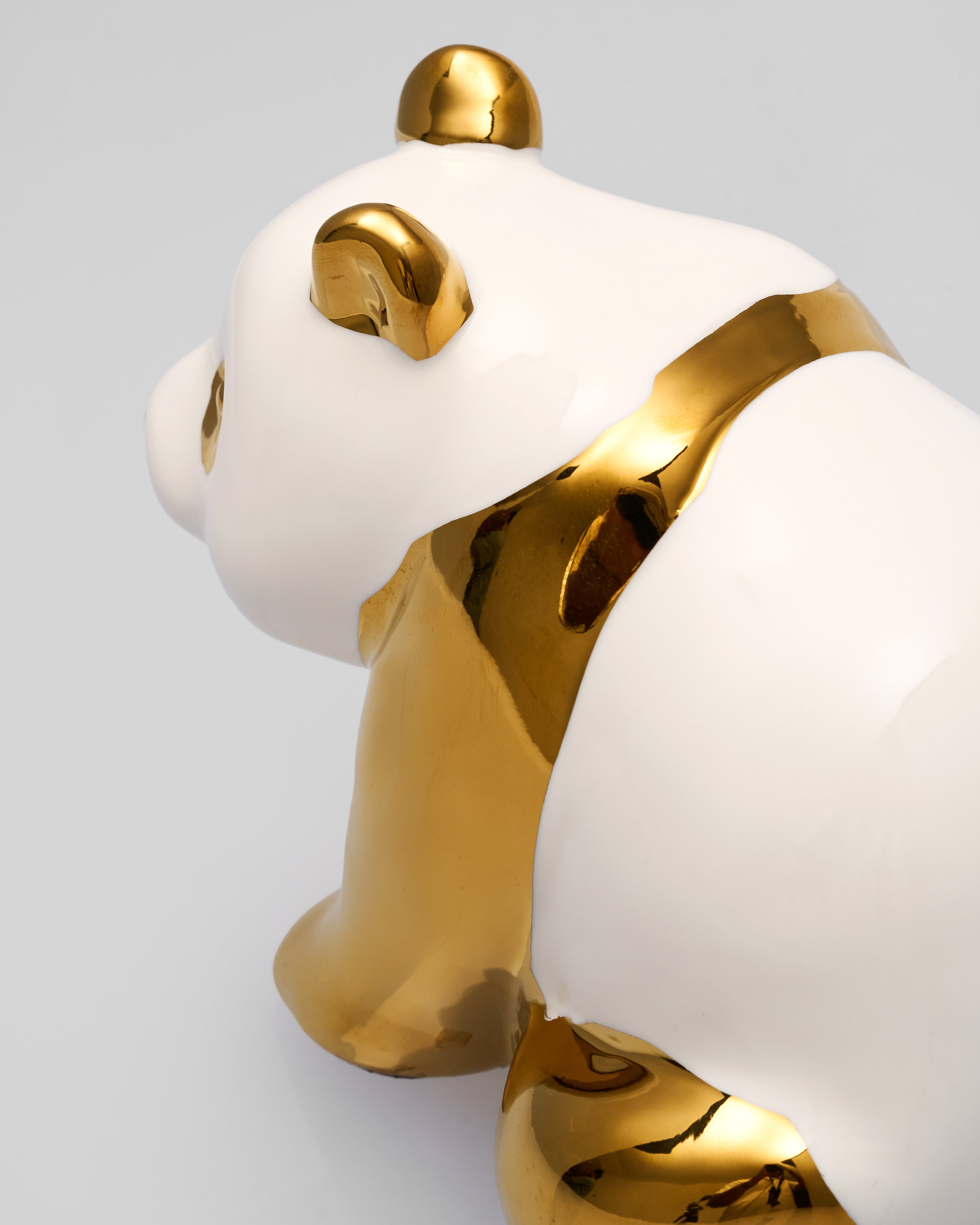 Lunara Ceramic Lazy Golden Panda Figurine