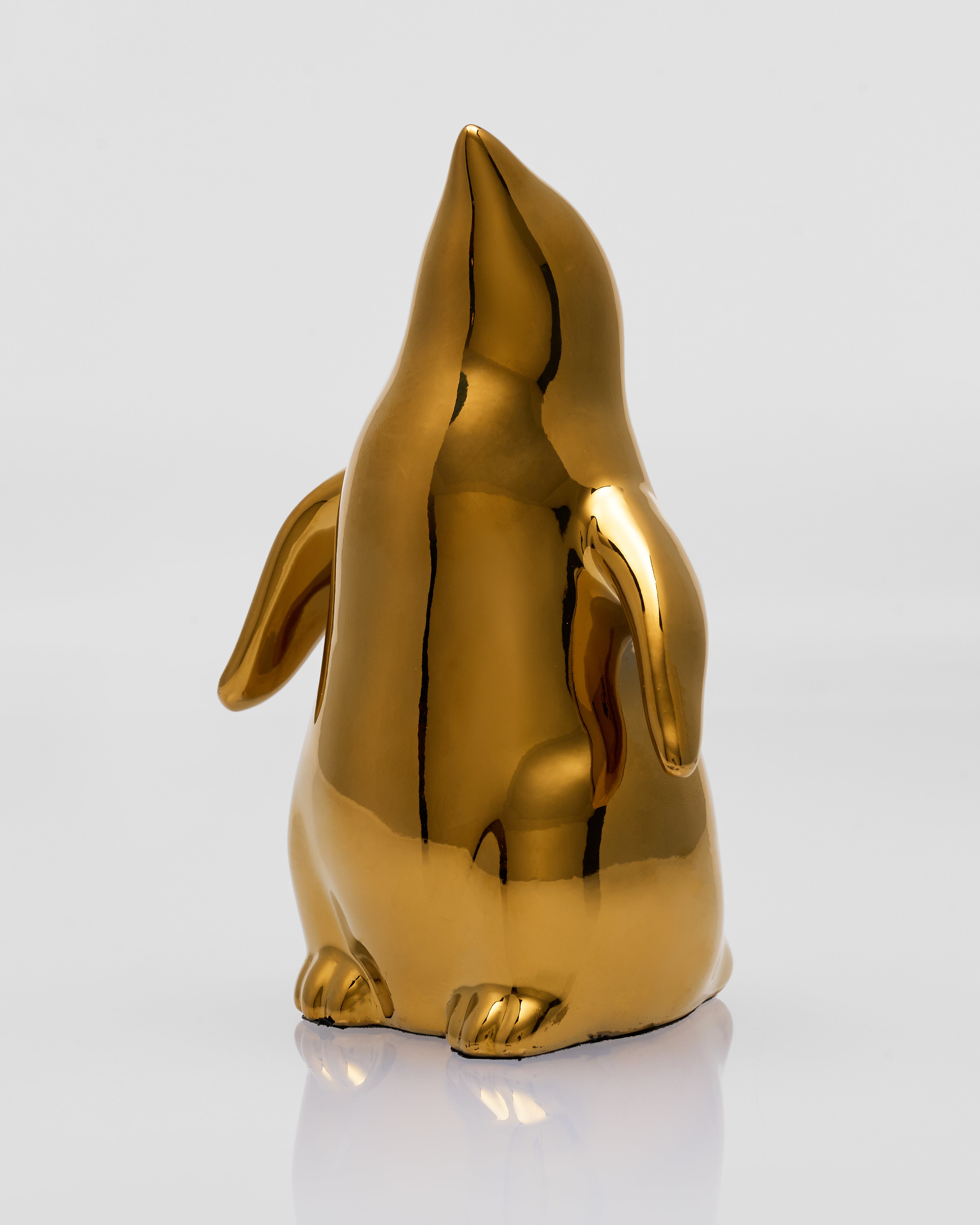 Luxury White and Gold Penguin Family Figurines
