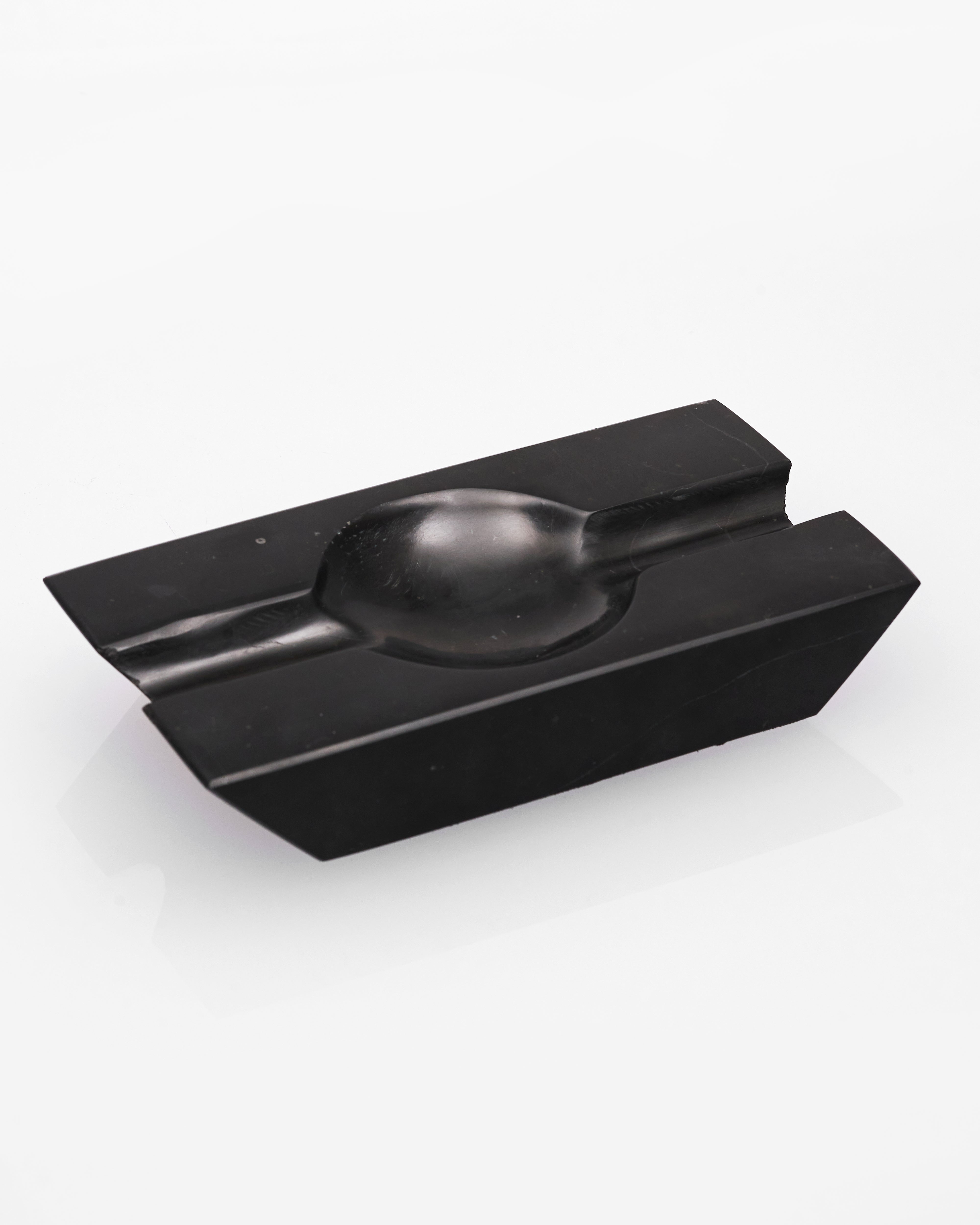 Oak Rectangular Marble Ashtray