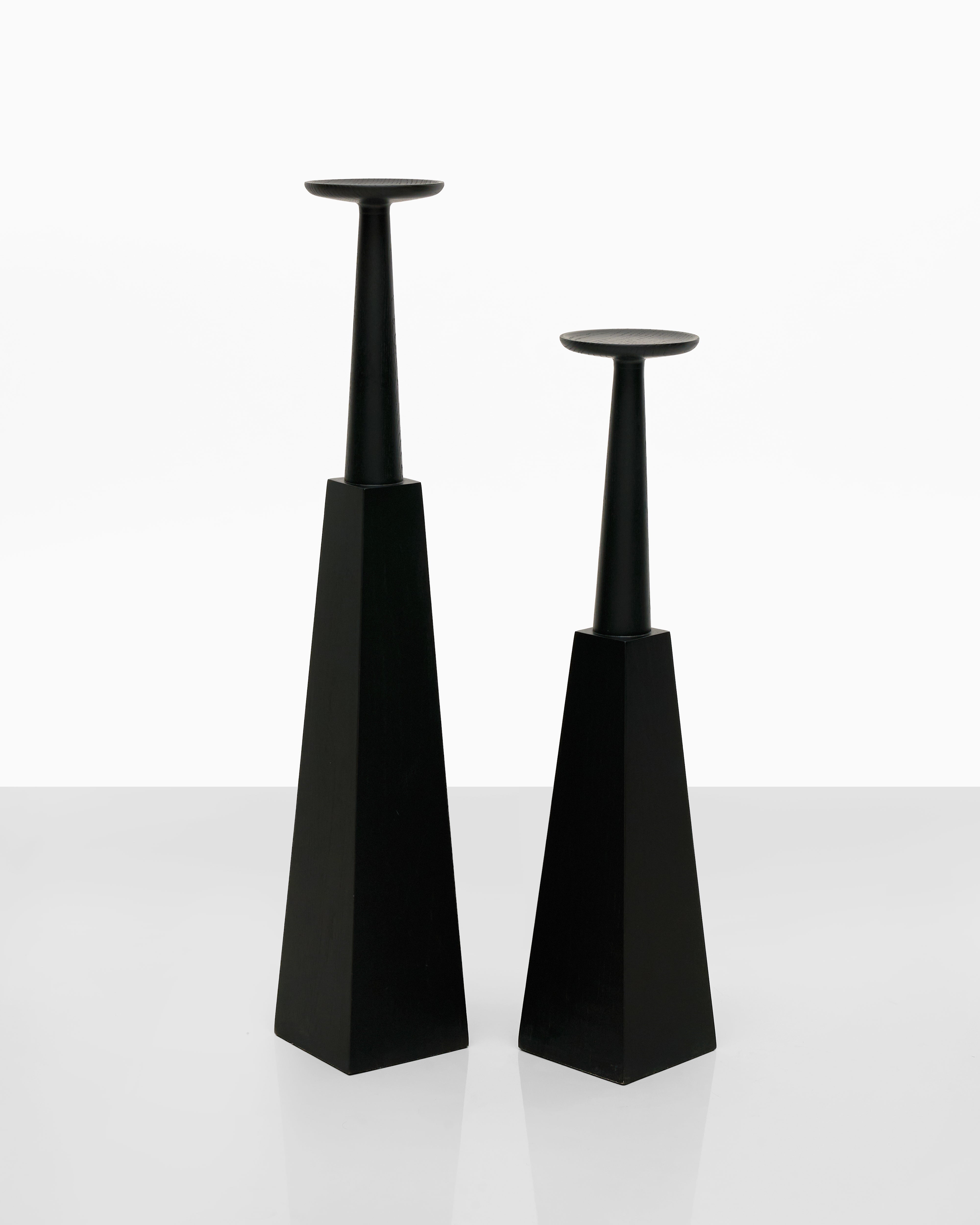 Steo Black Candle Holder Large
