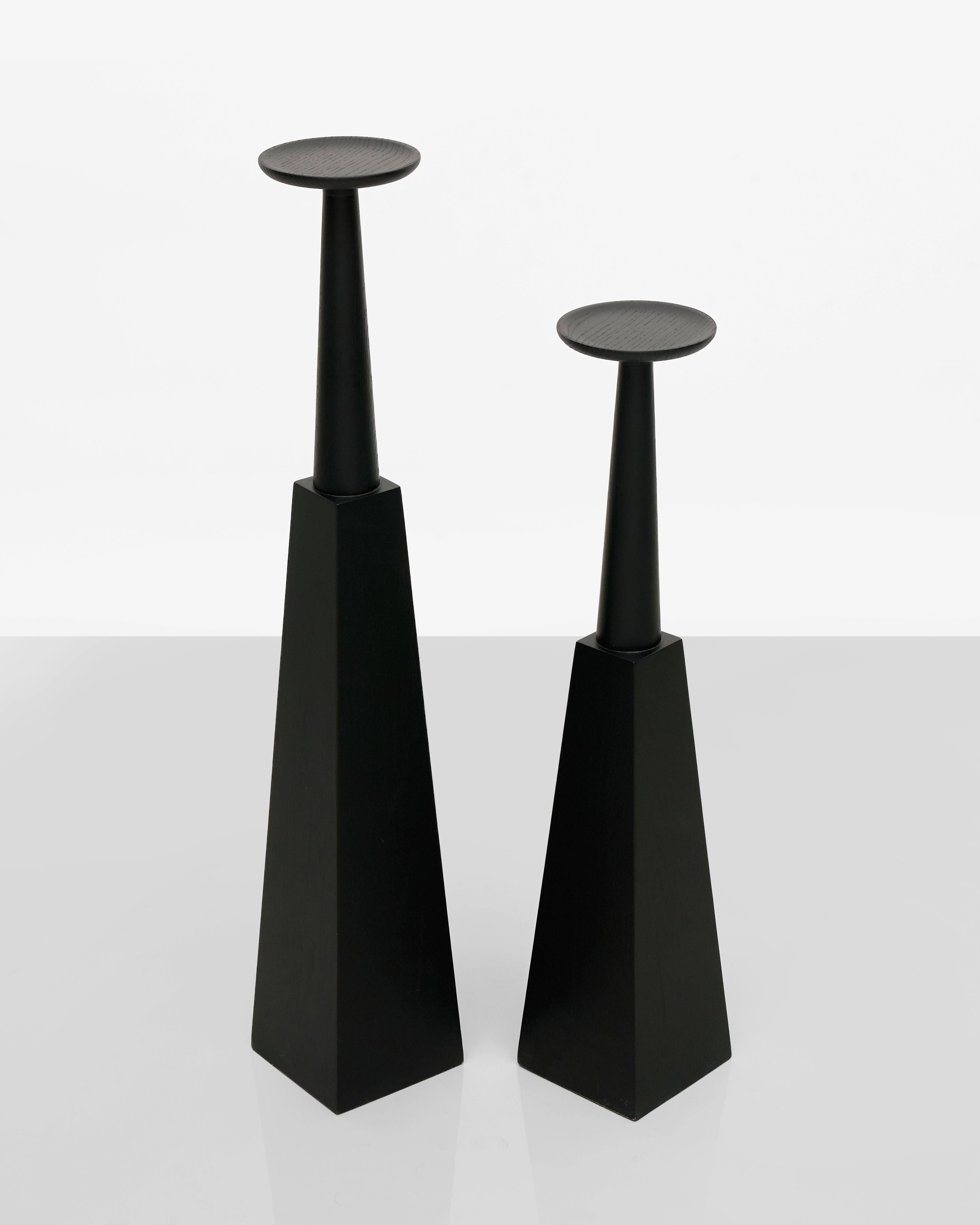 Steo Black Candle Holder Large