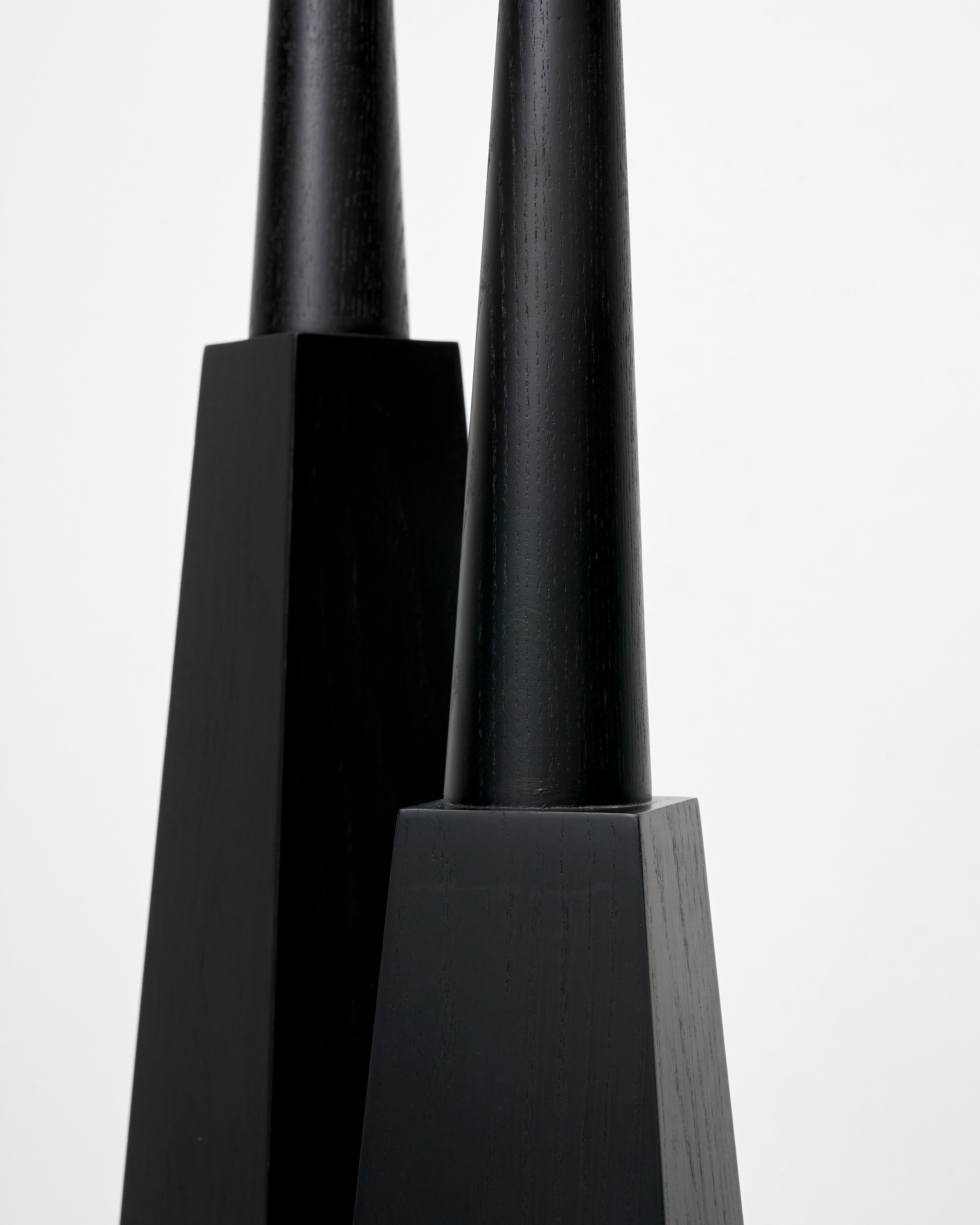Steo Black Candle Holder Large