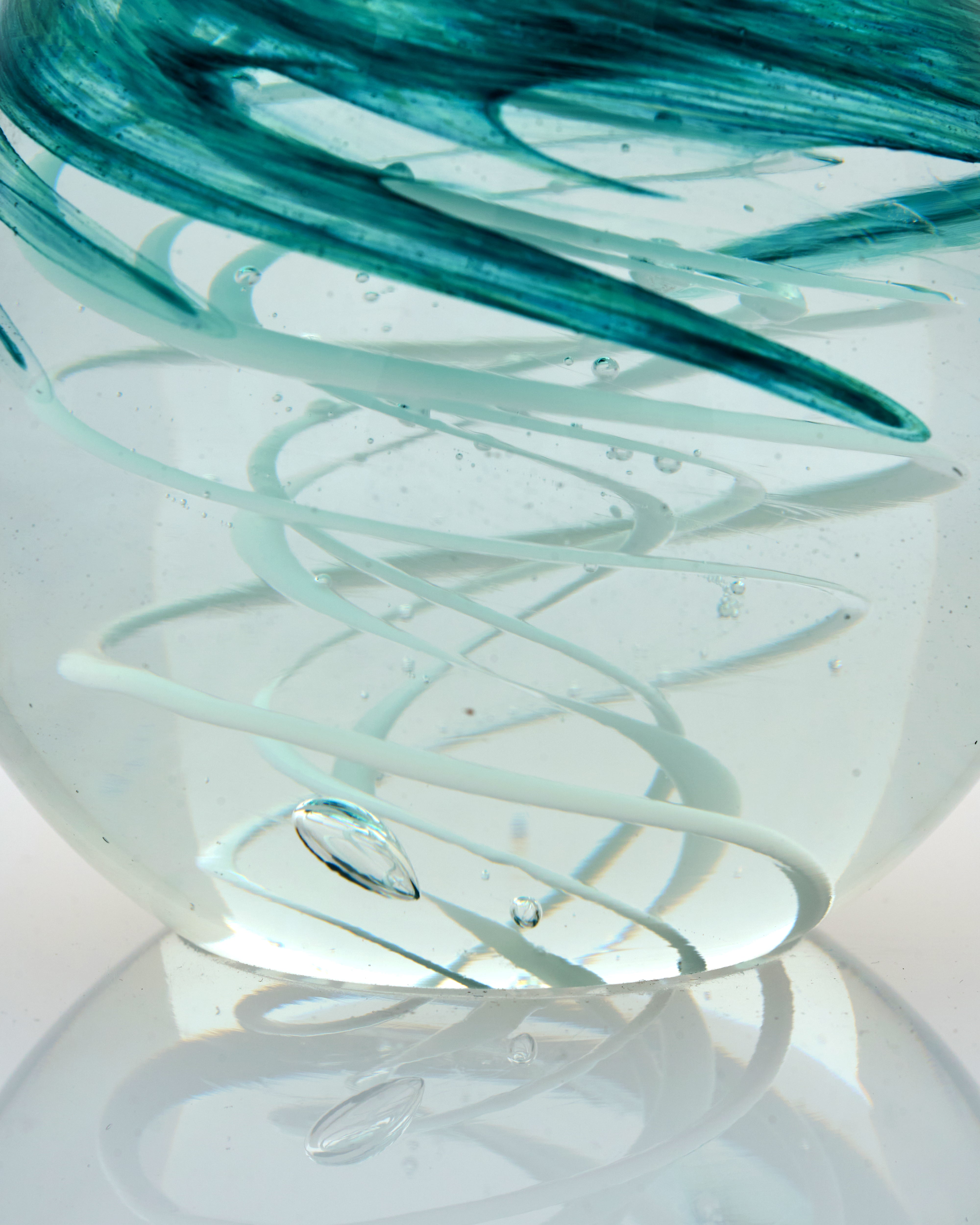 Blue Swirl Glass Decor