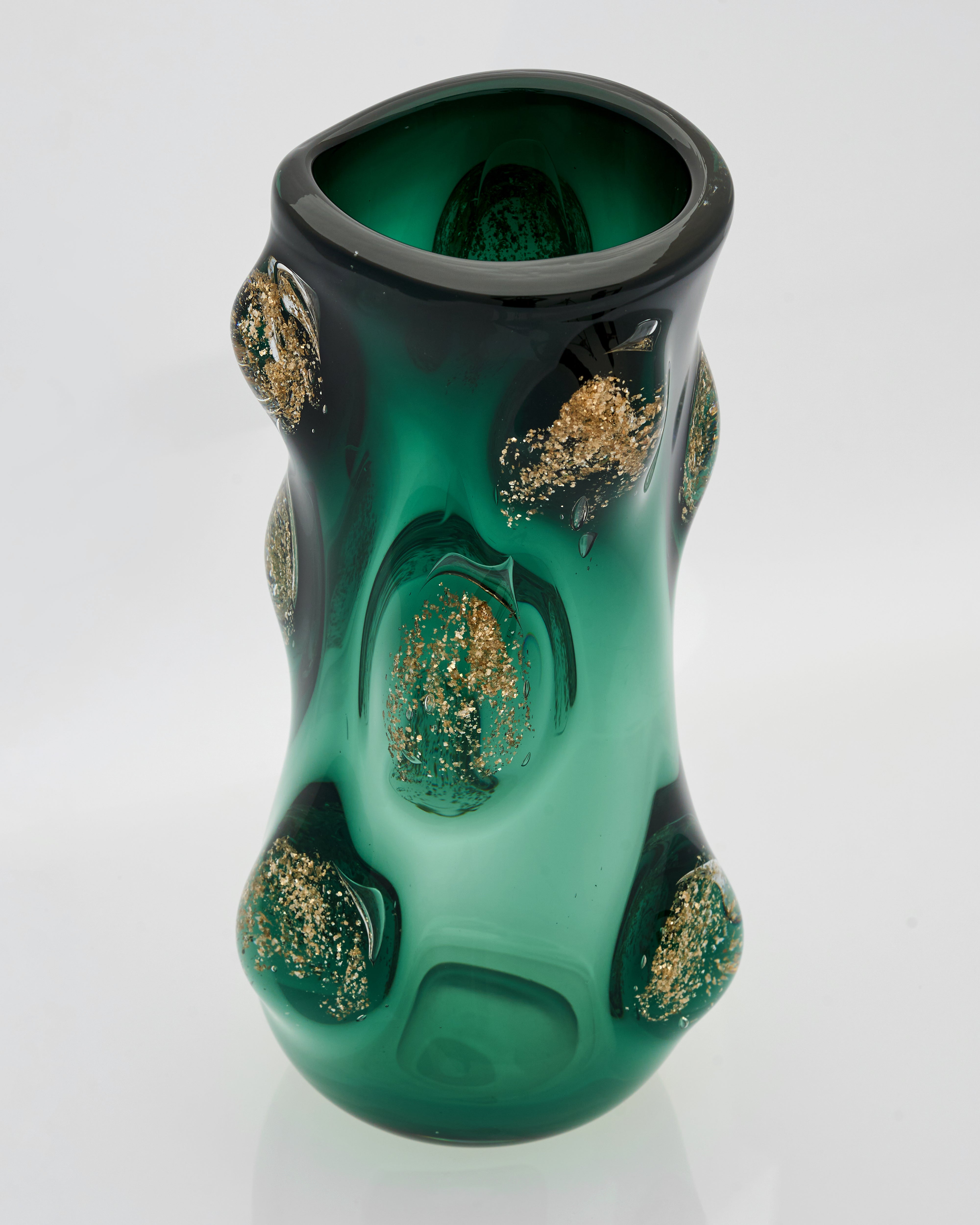 Dark Green Swirl Pot
