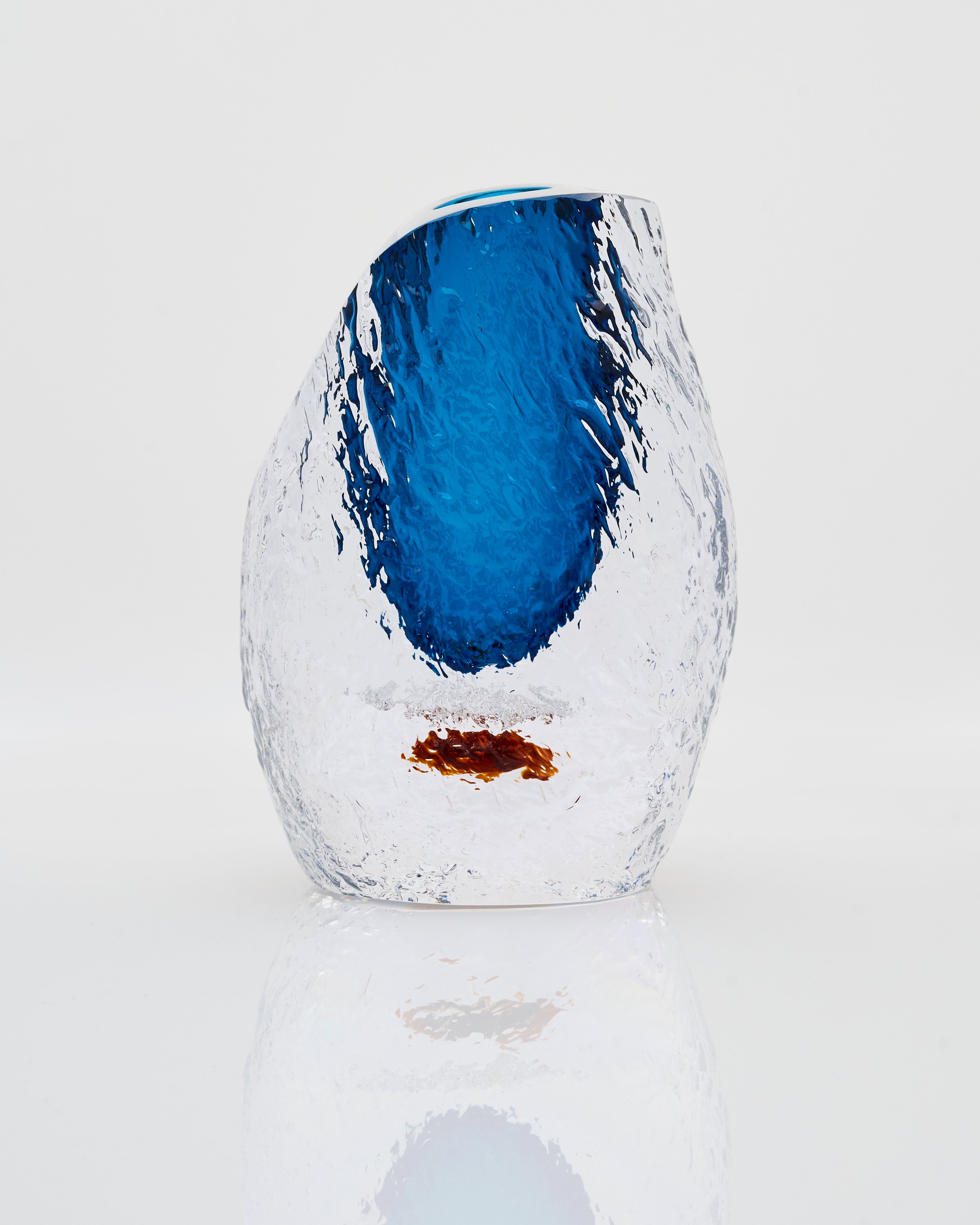 Modern Glass Resin Pot - Blue