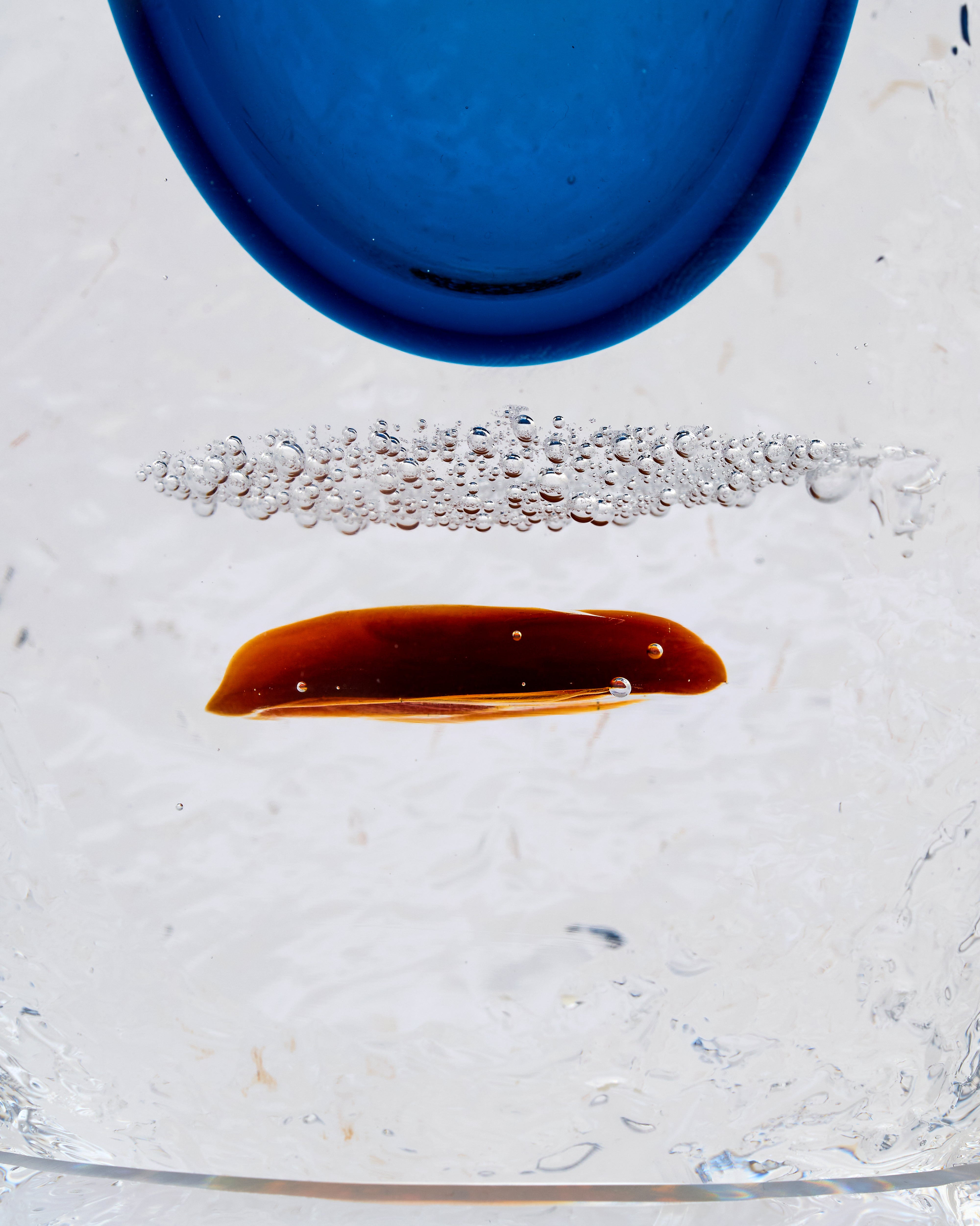 Modern Glass Resin Pot - Blue