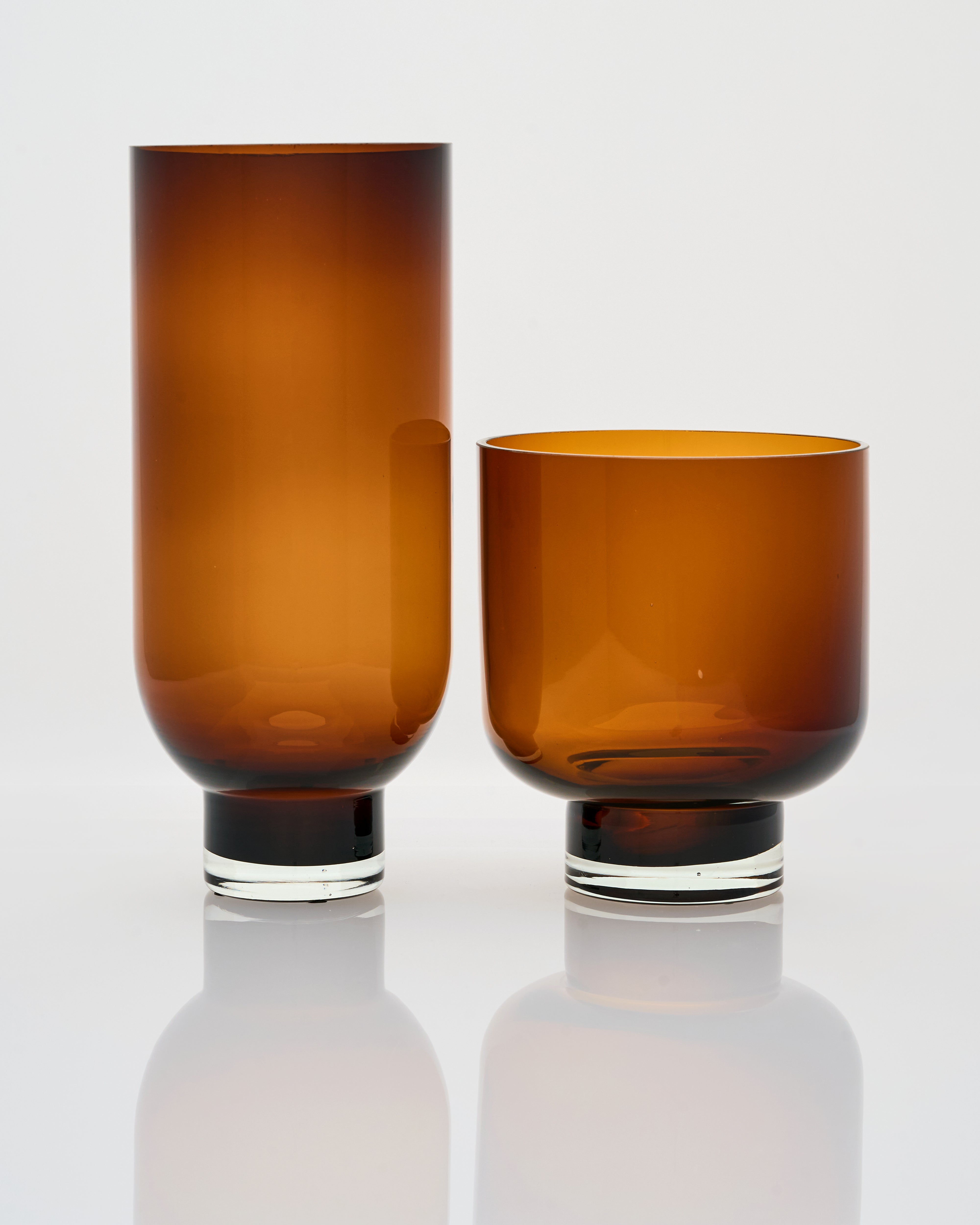 Dark Brown Cylindrical Pot Set