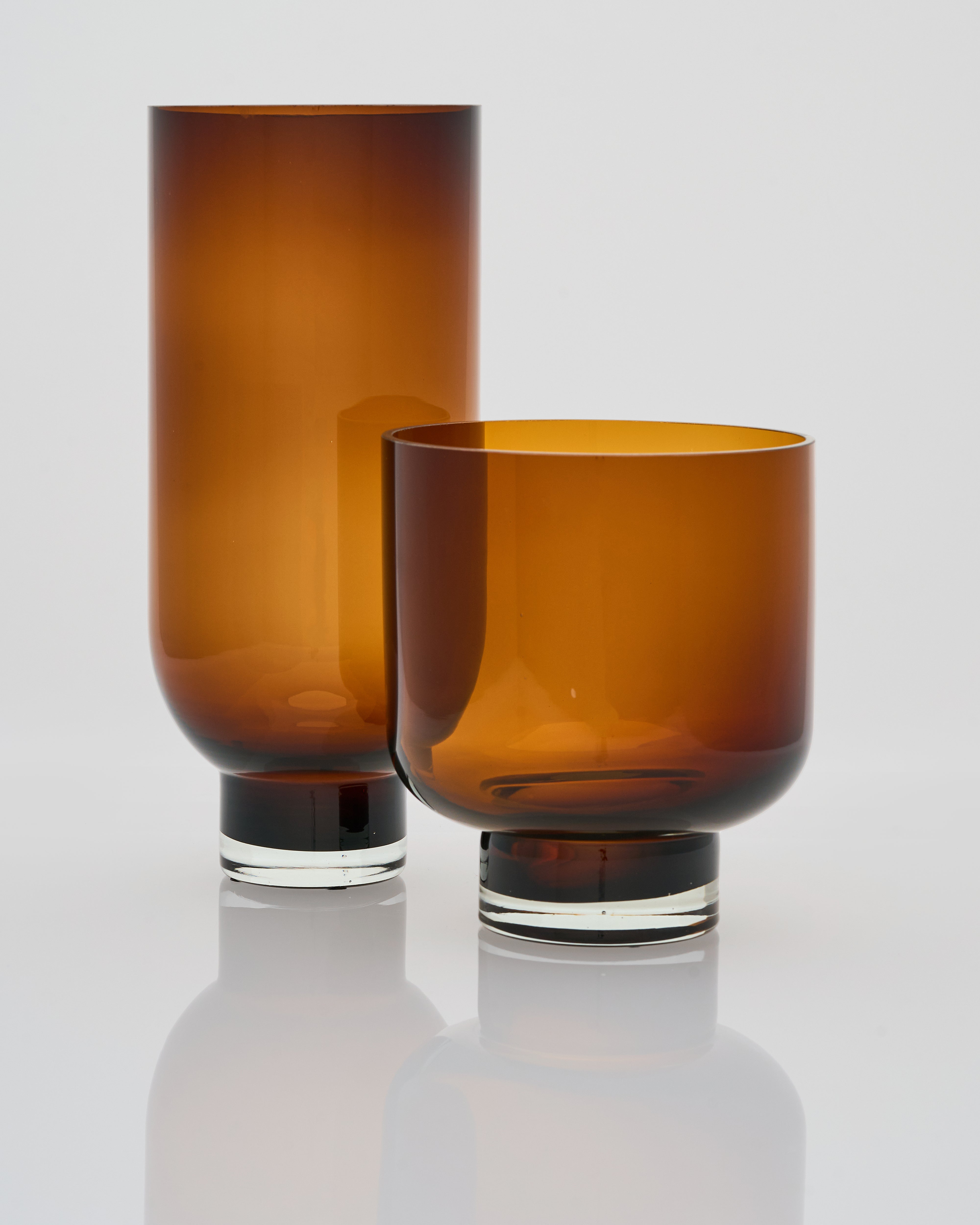 Dark Brown Cylindrical Pot Set