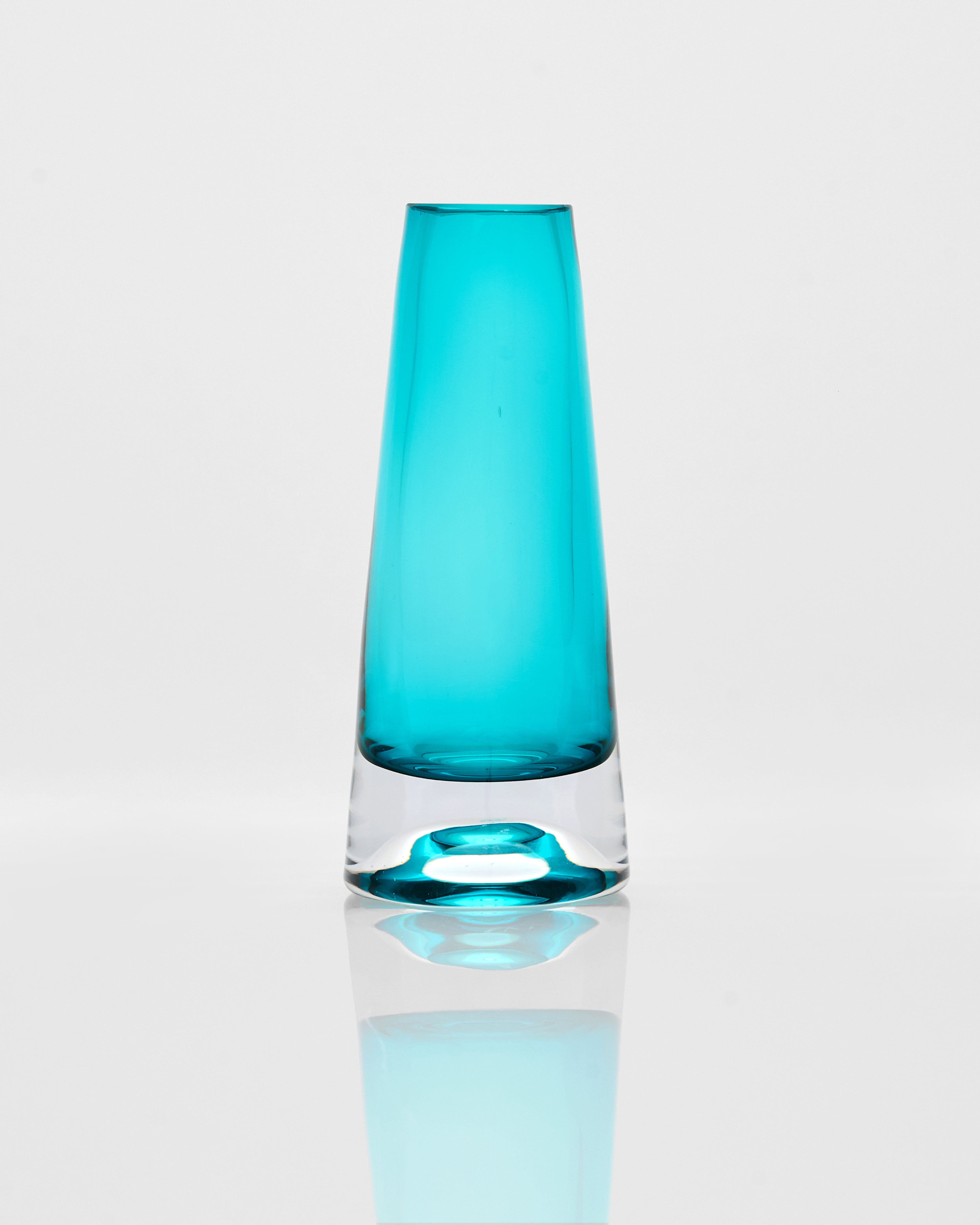 Minimal Cylindrical Glass Vase Set - Light Blue