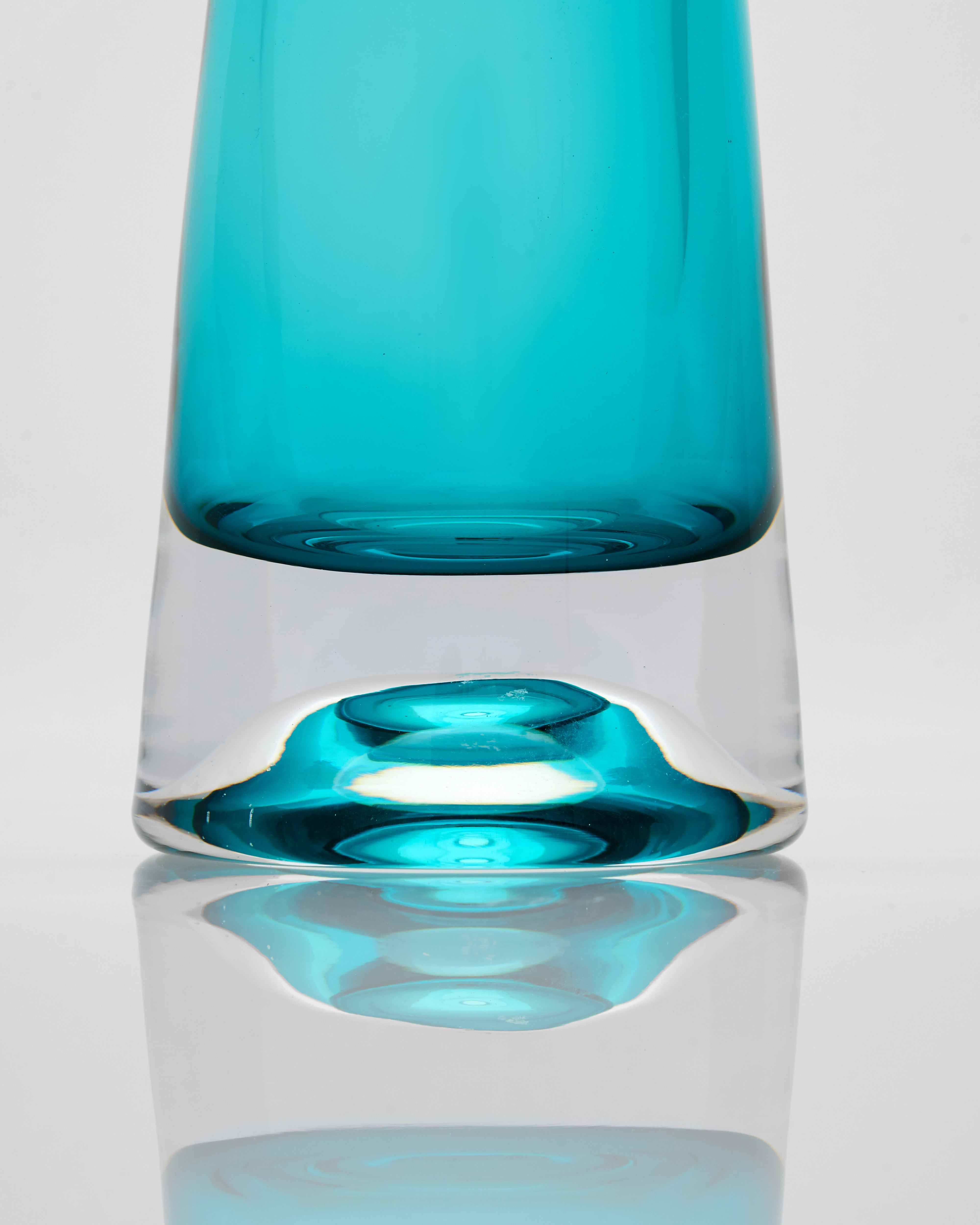 Minimal Cylindrical Glass Vase Set - Light Blue