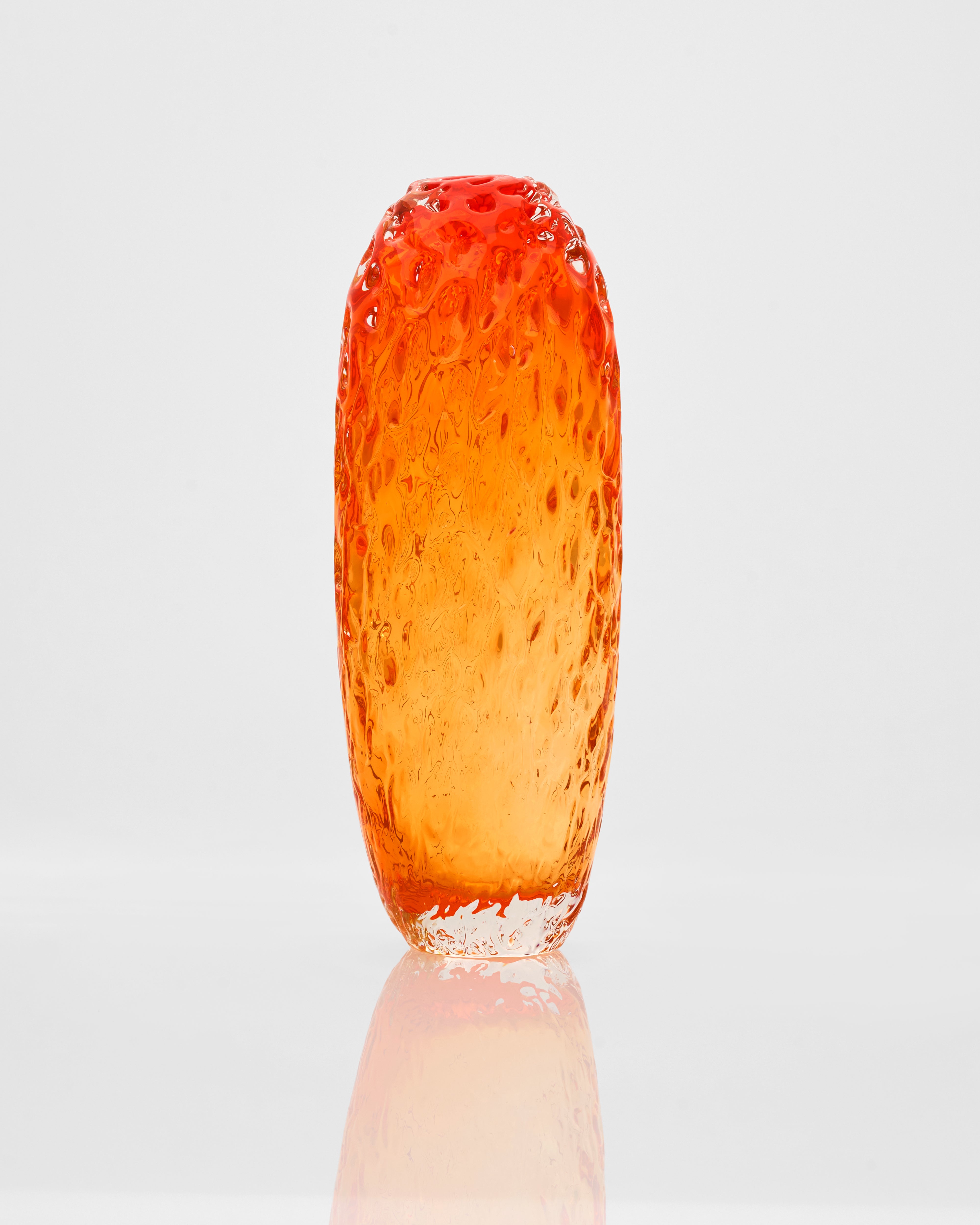 Modern Saffron Crystal Vase Set