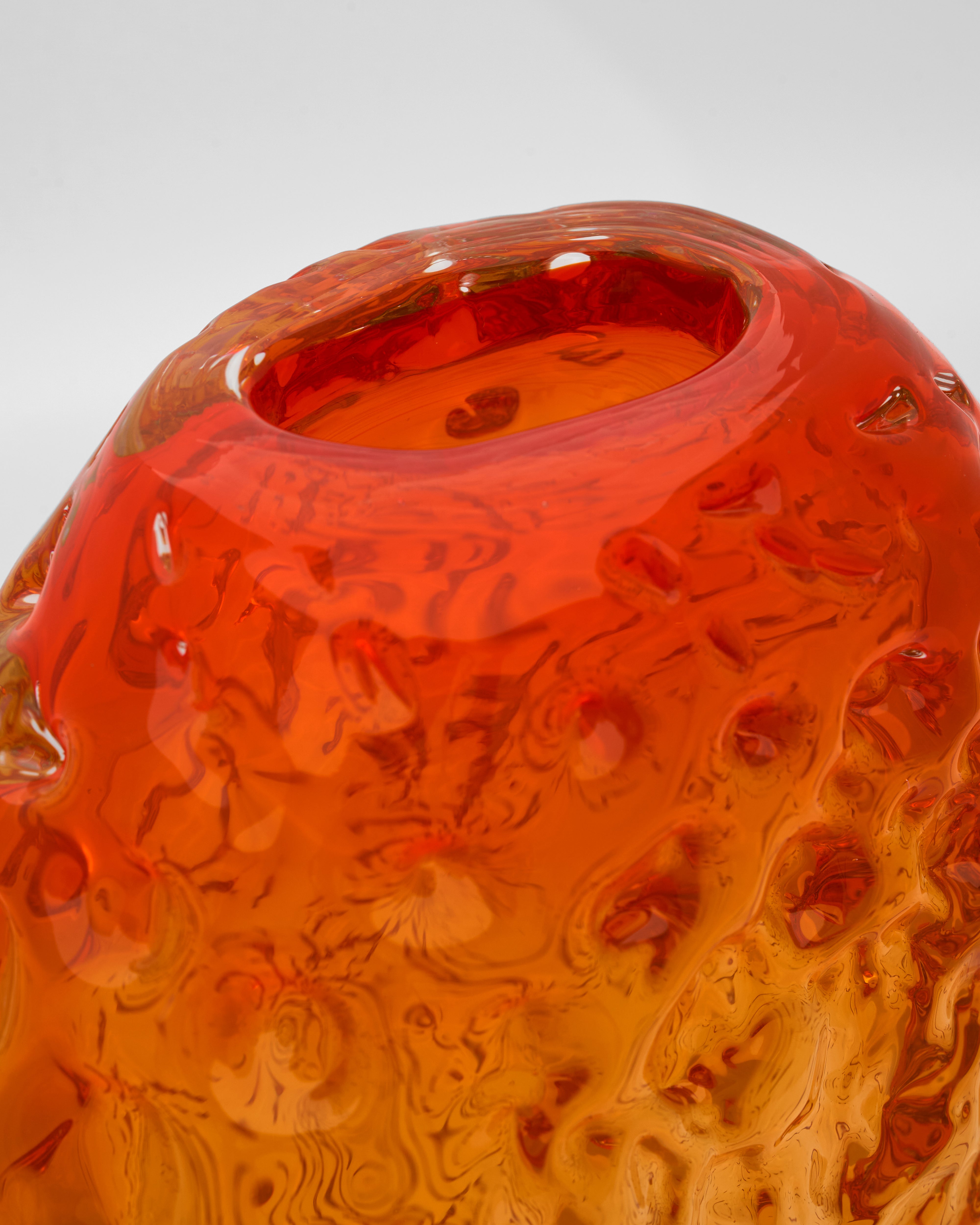 Modern Saffron Crystal Vase Set