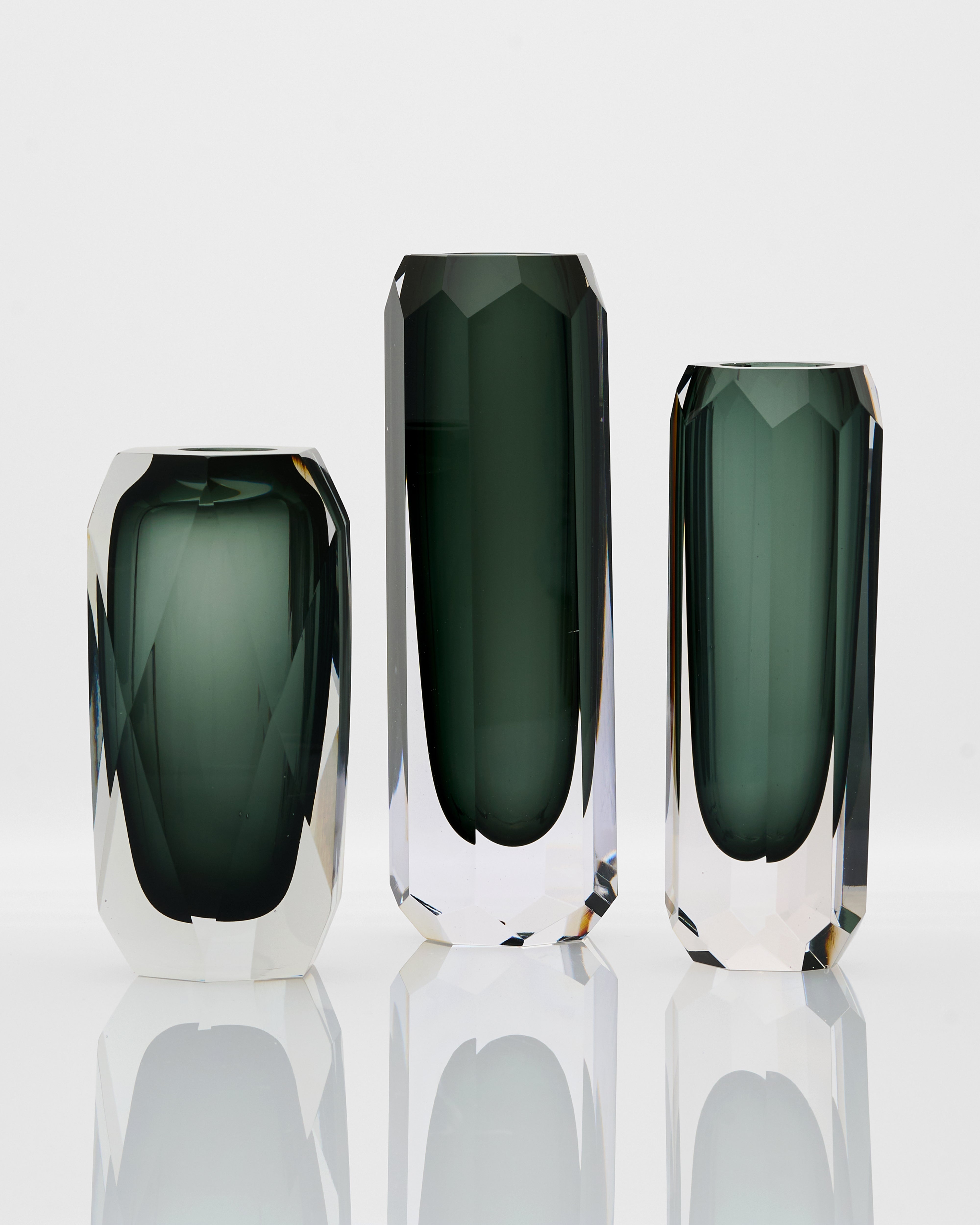 Hard Green Vase Set