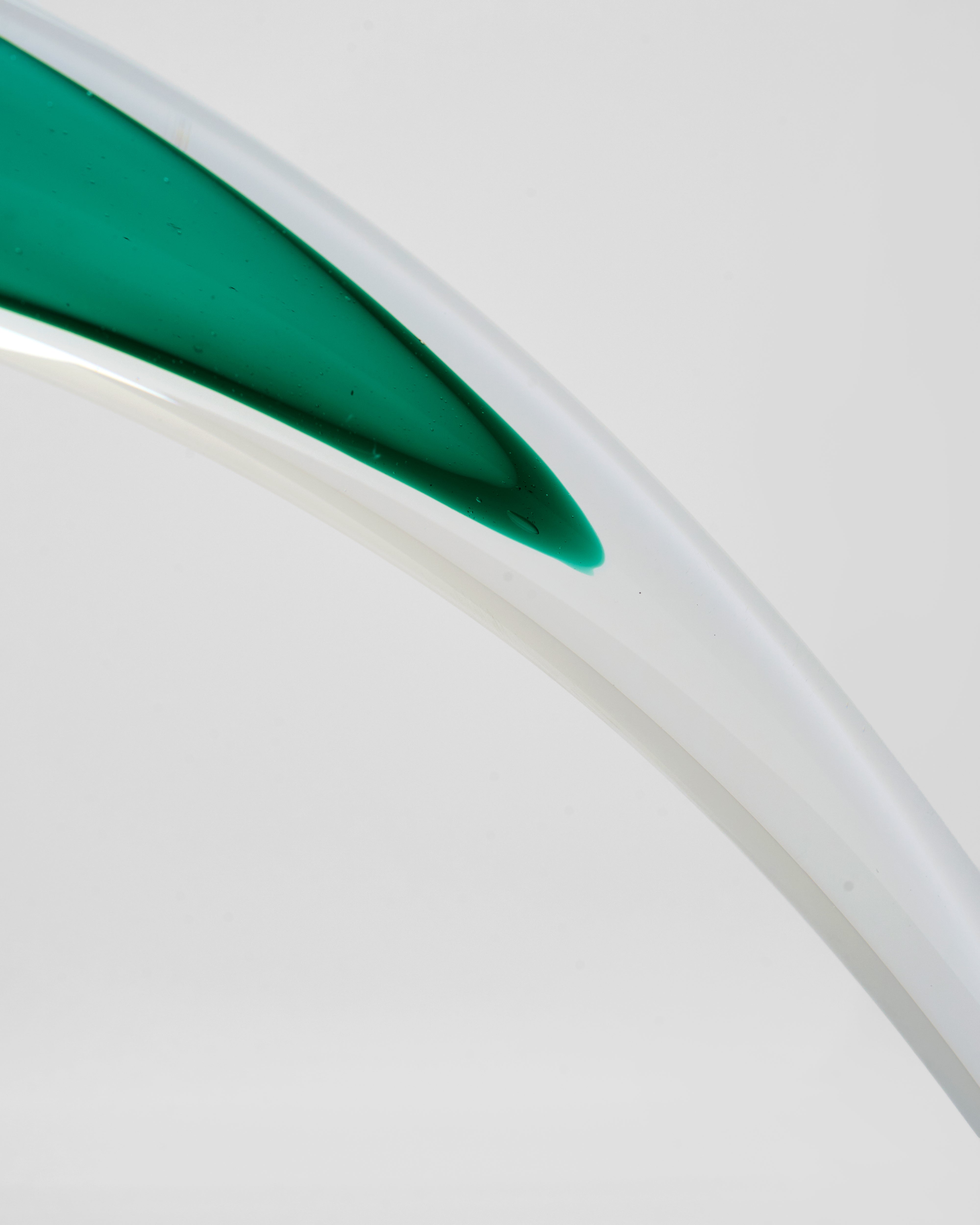 Curvy Crystal Glass Horn Decor