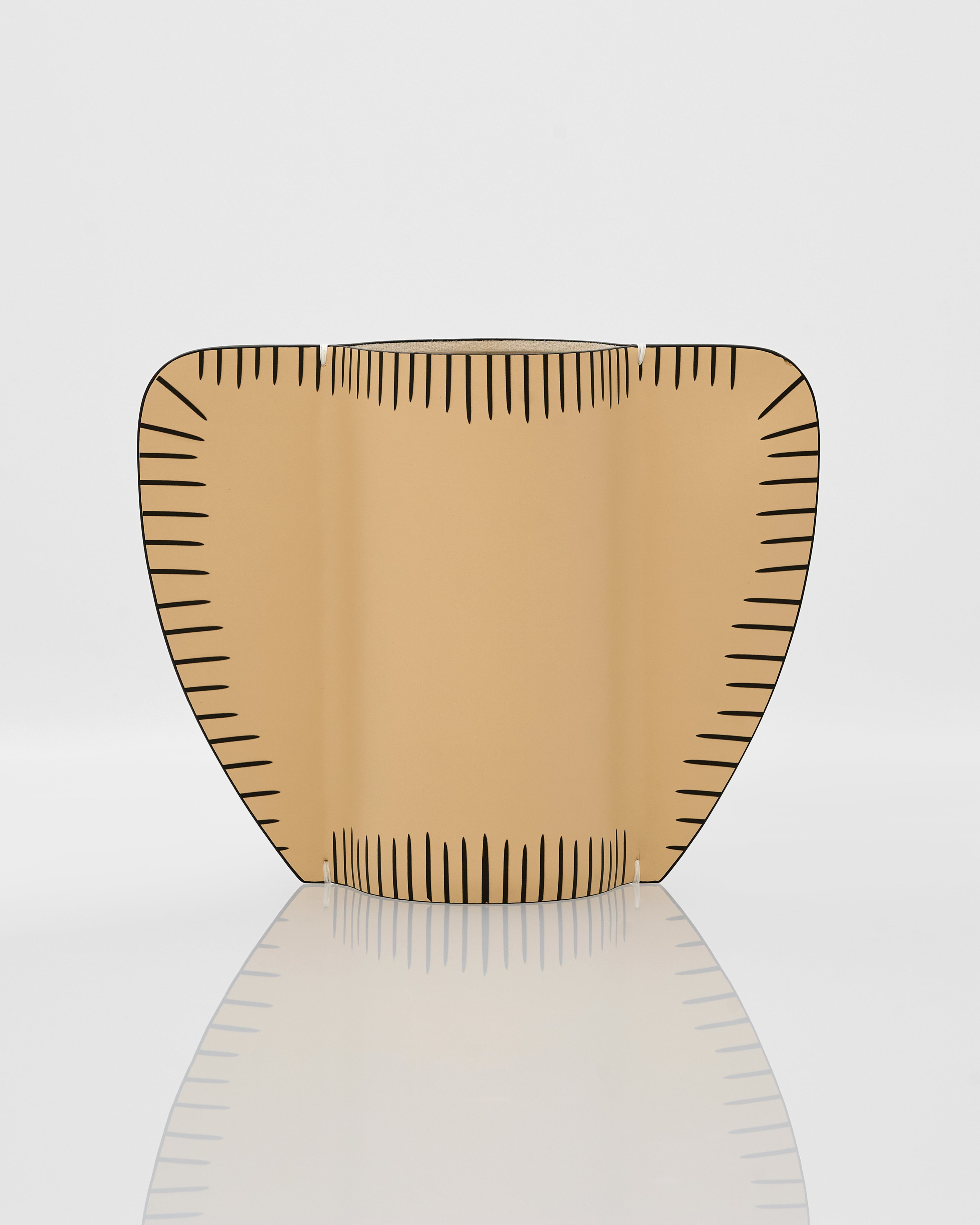 Leather Wing Vase Set - Ivory