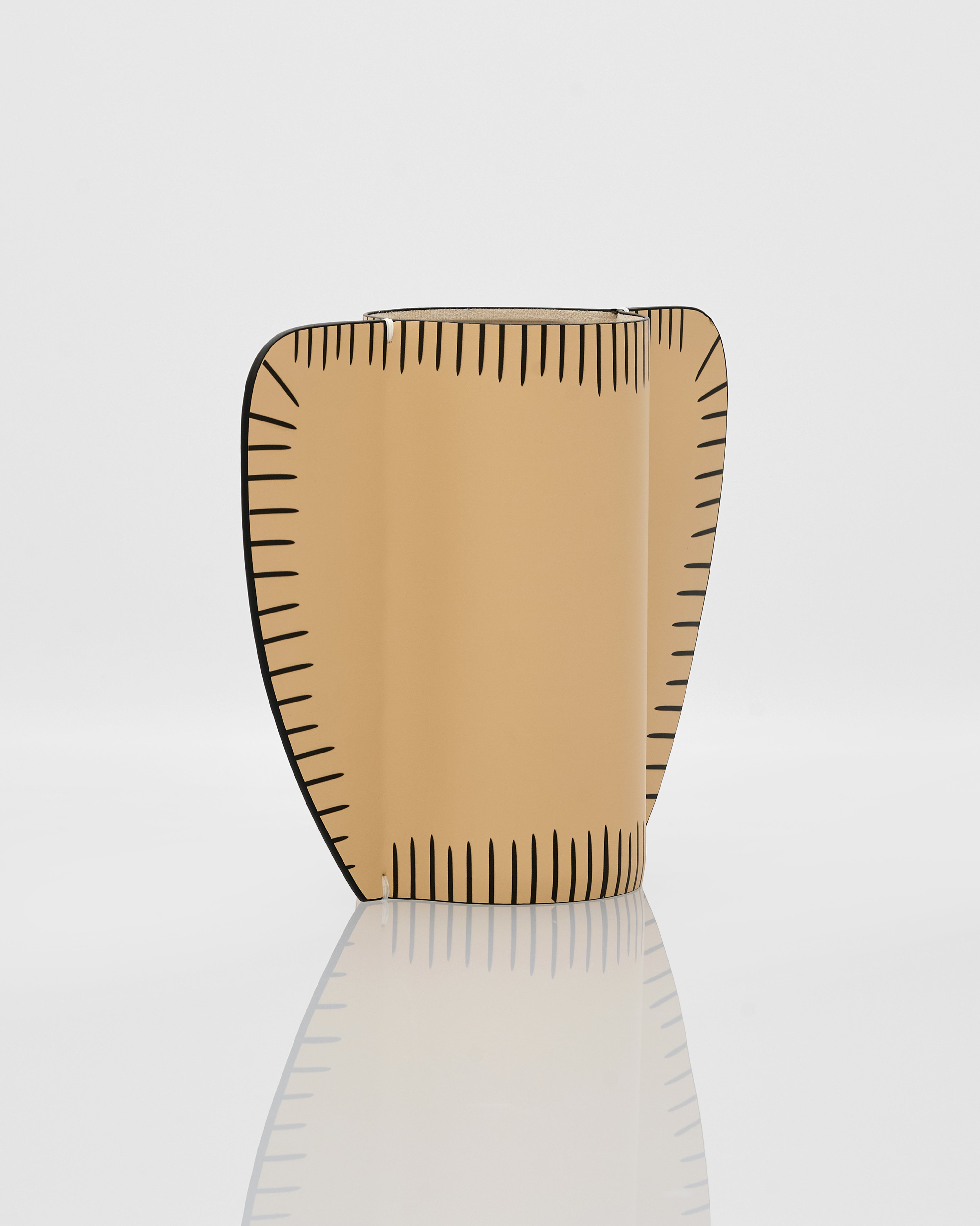 Leather Wing Vase Set - Ivory