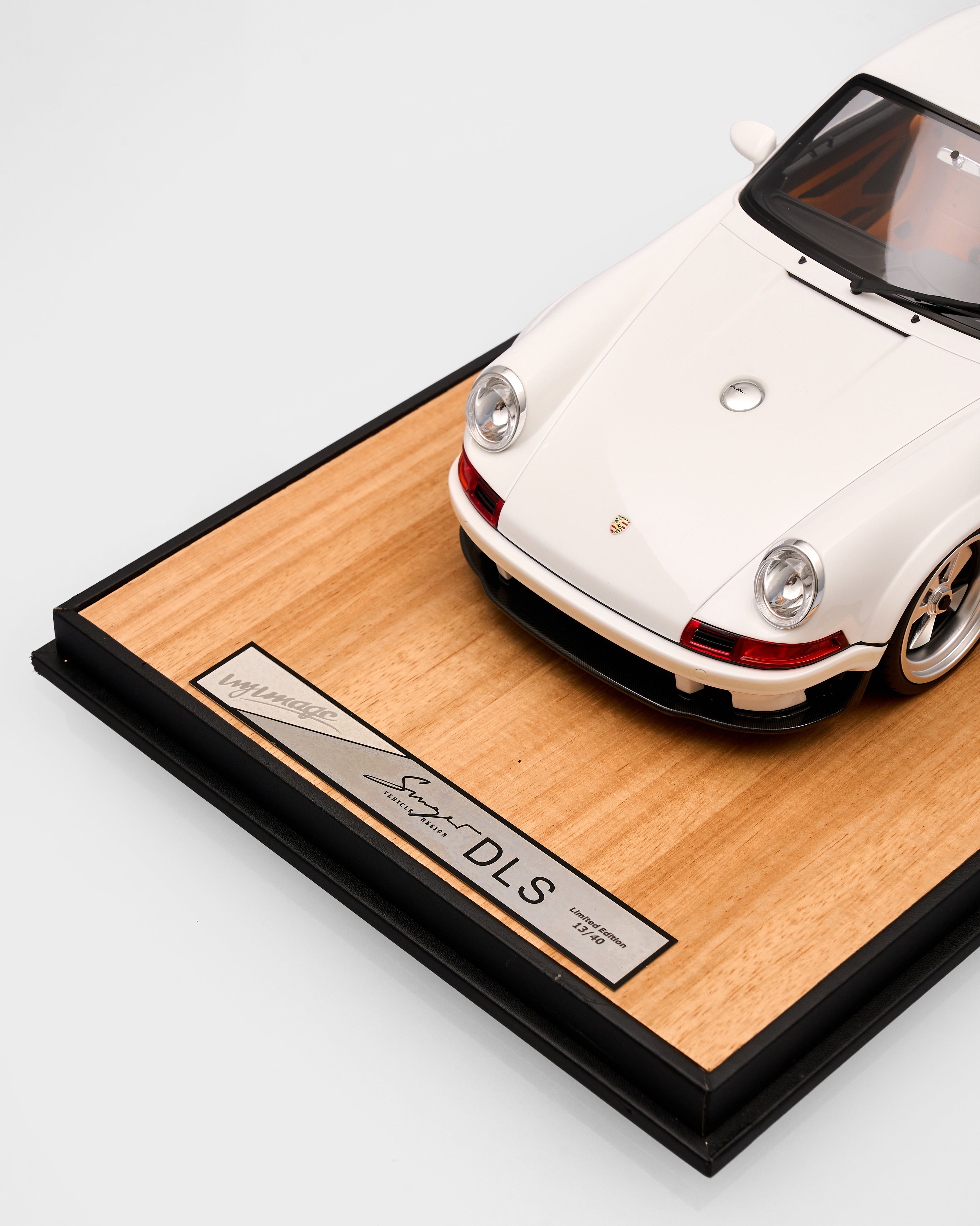 Sugar White Porsche Vintage Model Car Decor