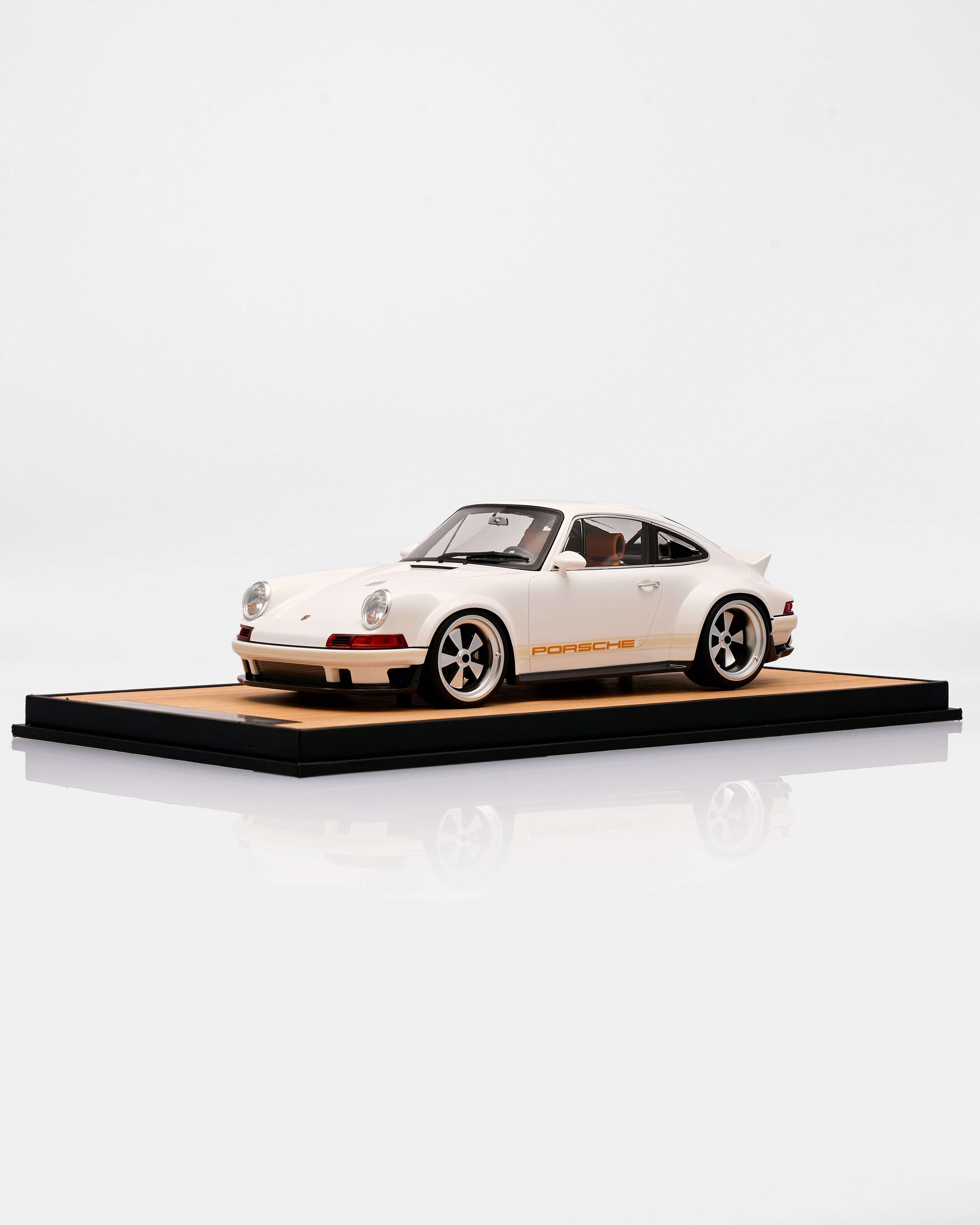 Sugar White Porsche Vintage Model Car Decor