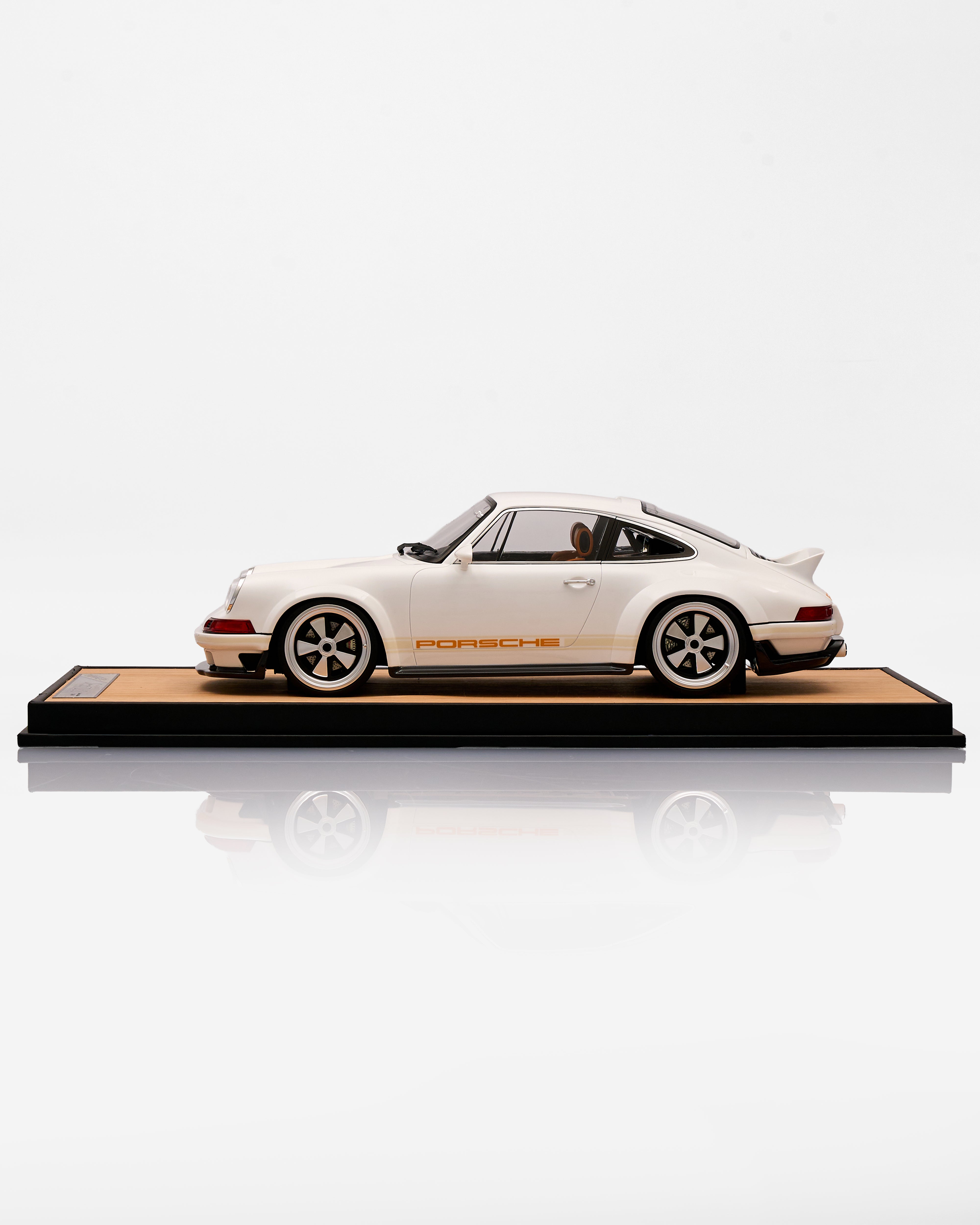 Sugar White Porsche Vintage Model Car Decor
