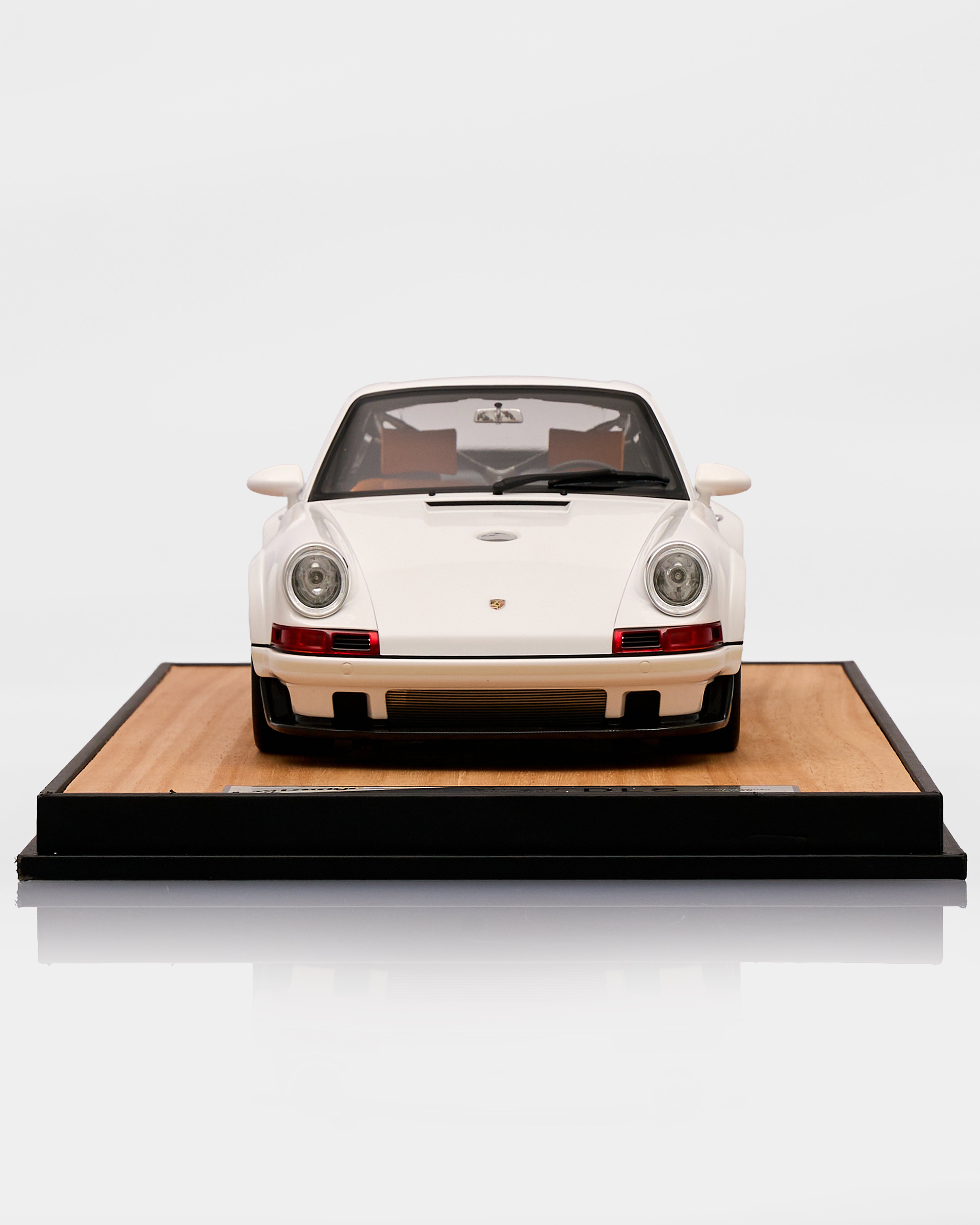 Sugar White Porsche Vintage Model Car Decor