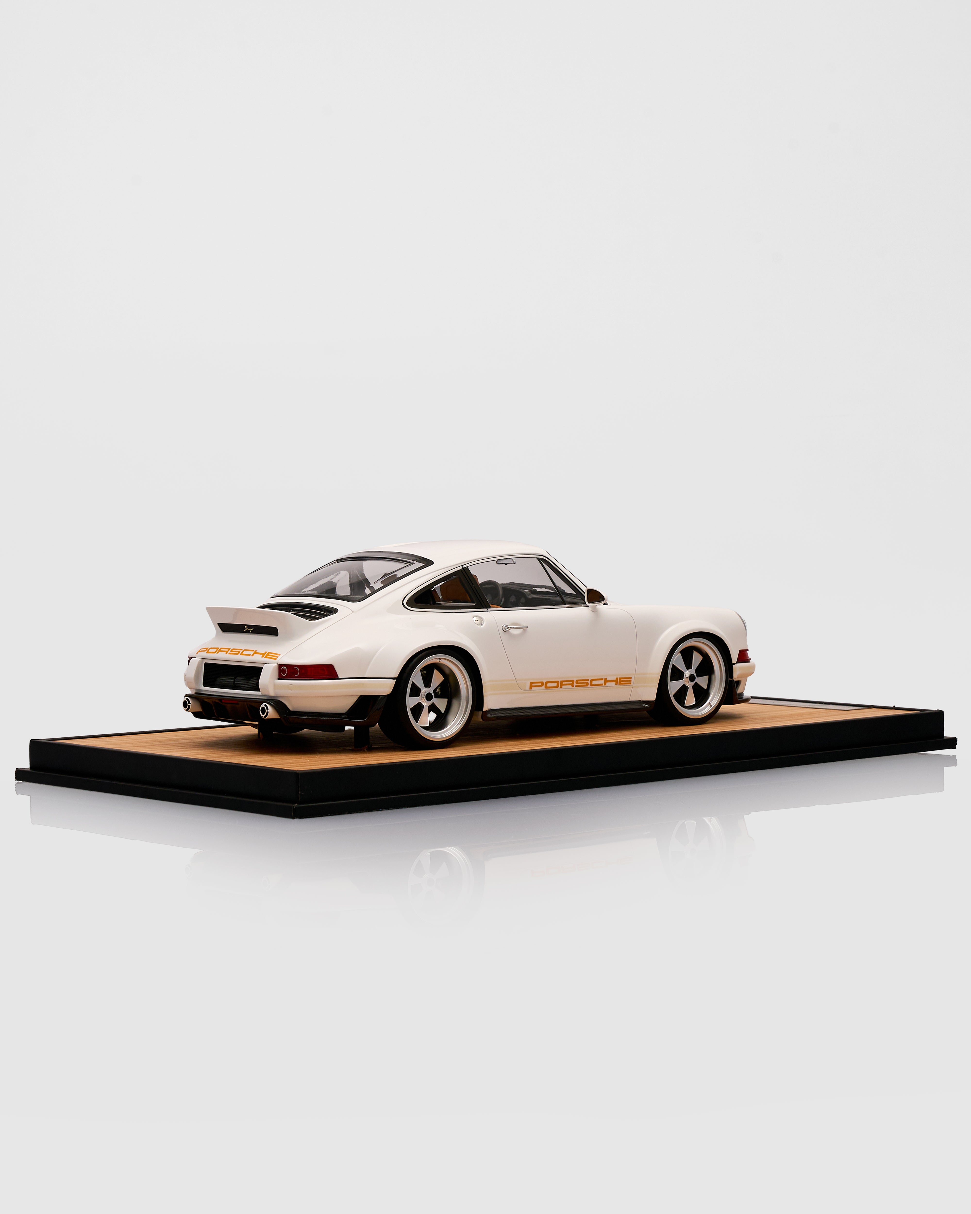 Sugar White Porsche Vintage Model Car Decor