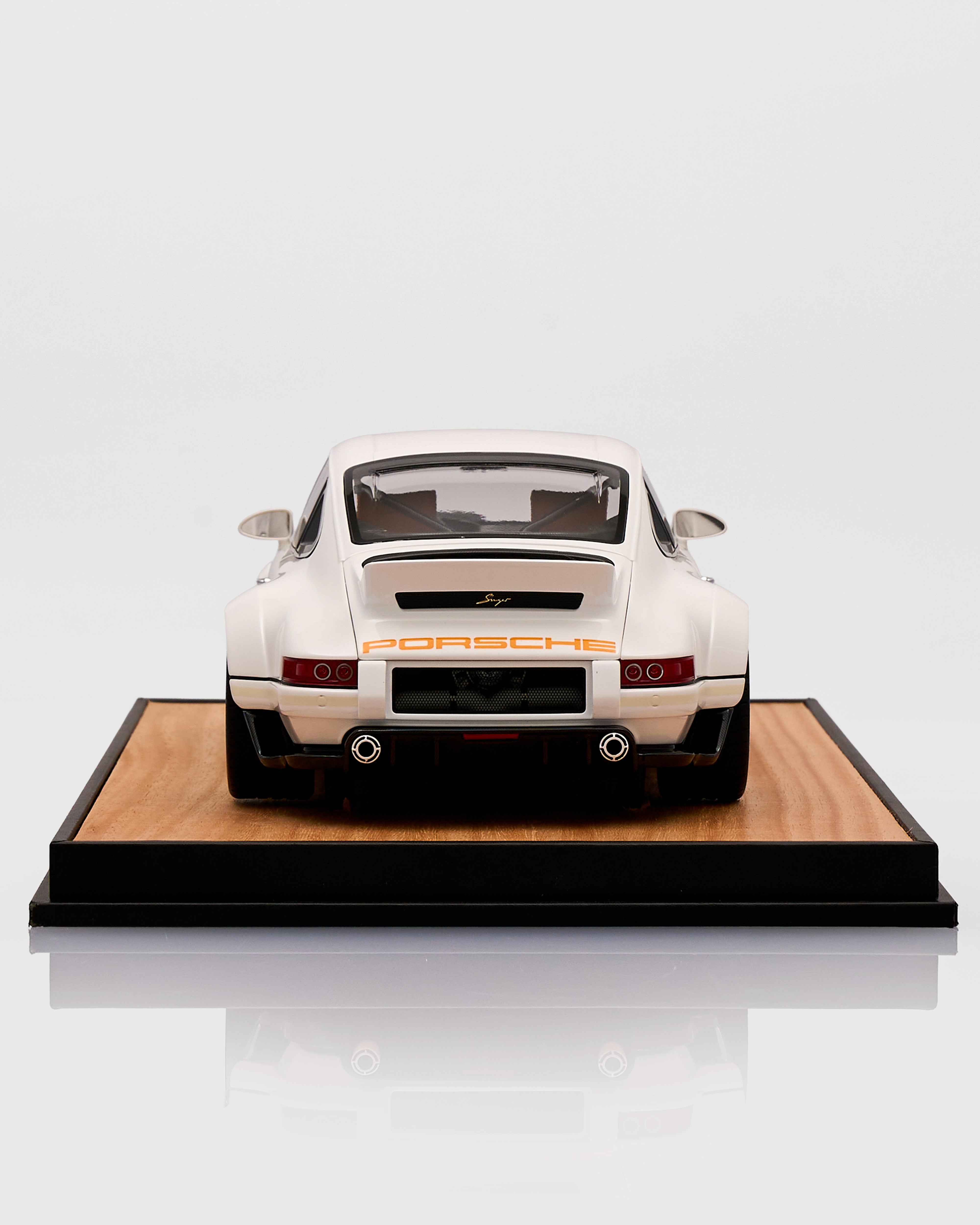 Sugar White Porsche Vintage Model Car Decor