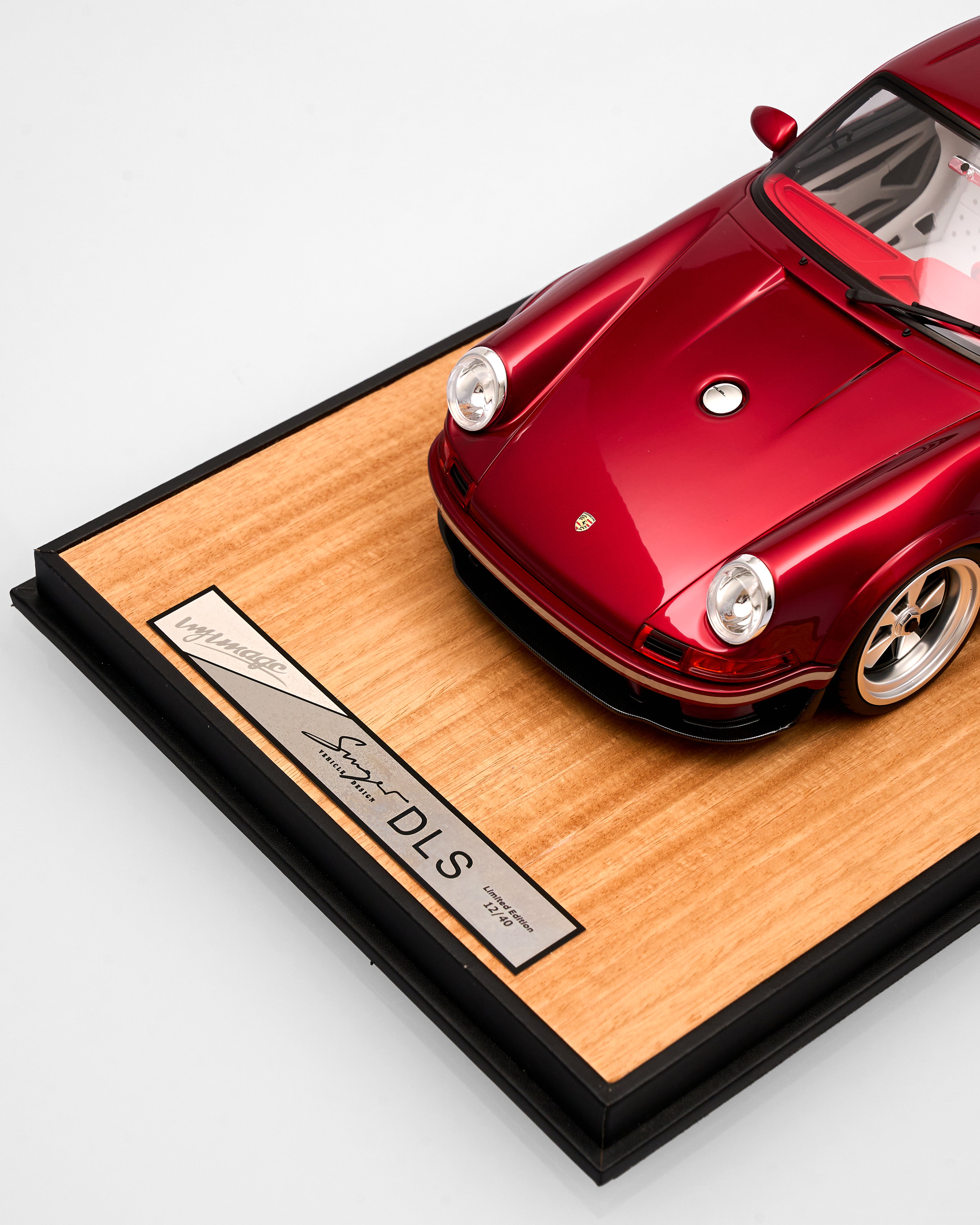 Cherry Red Porsche Vintage Car Decor
