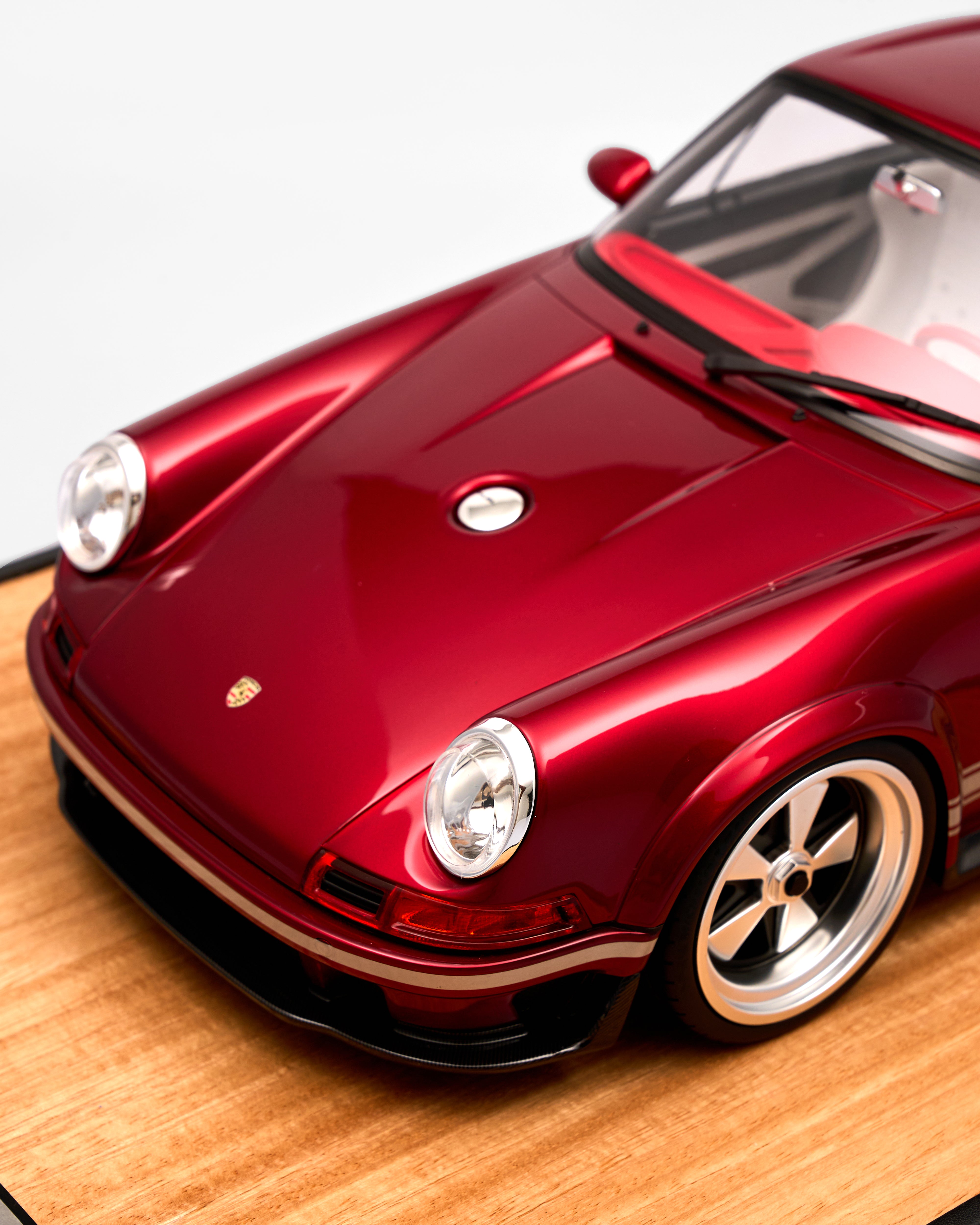 Cherry Red Porsche Vintage Car Decor
