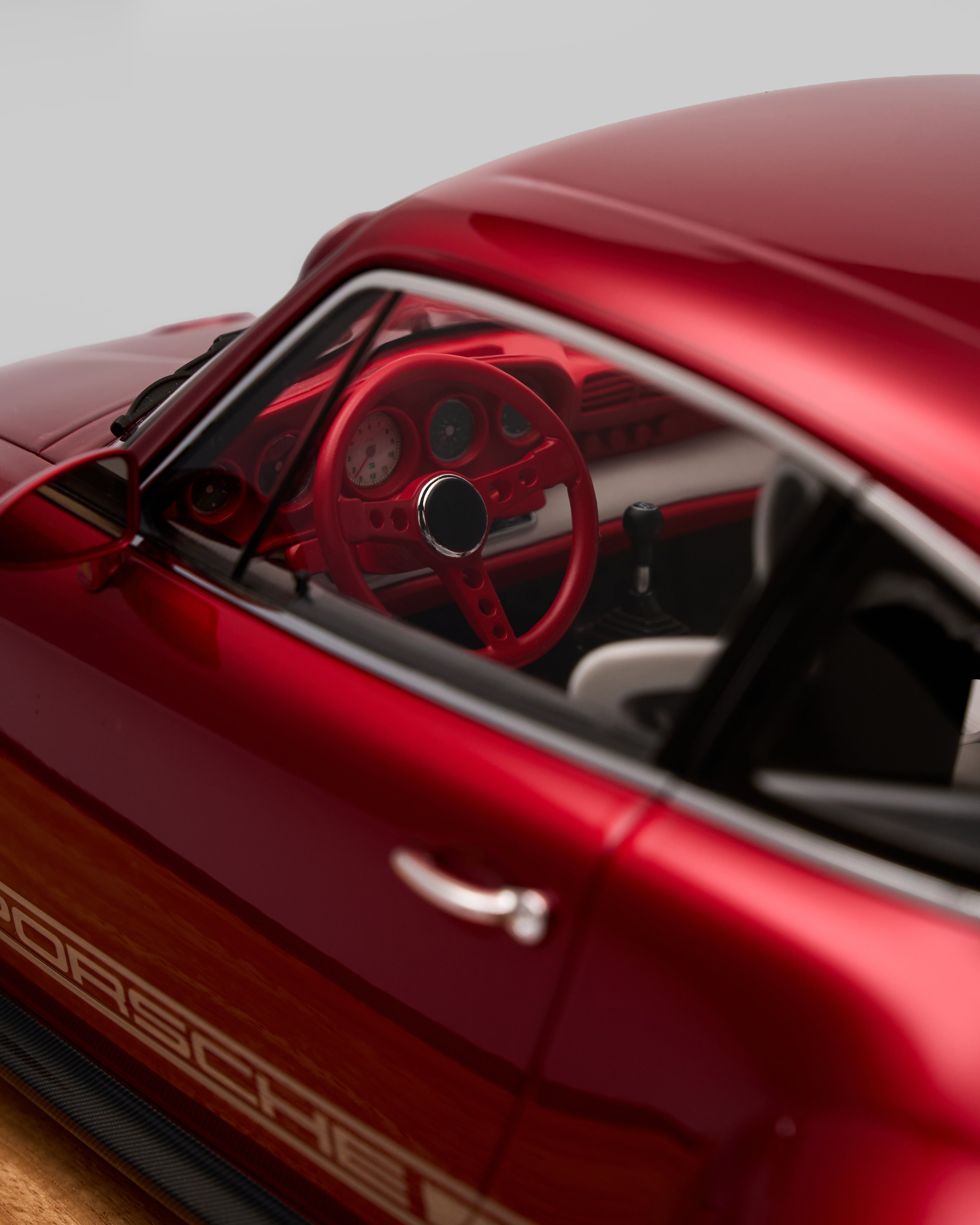 Cherry Red Porsche Vintage Car Decor